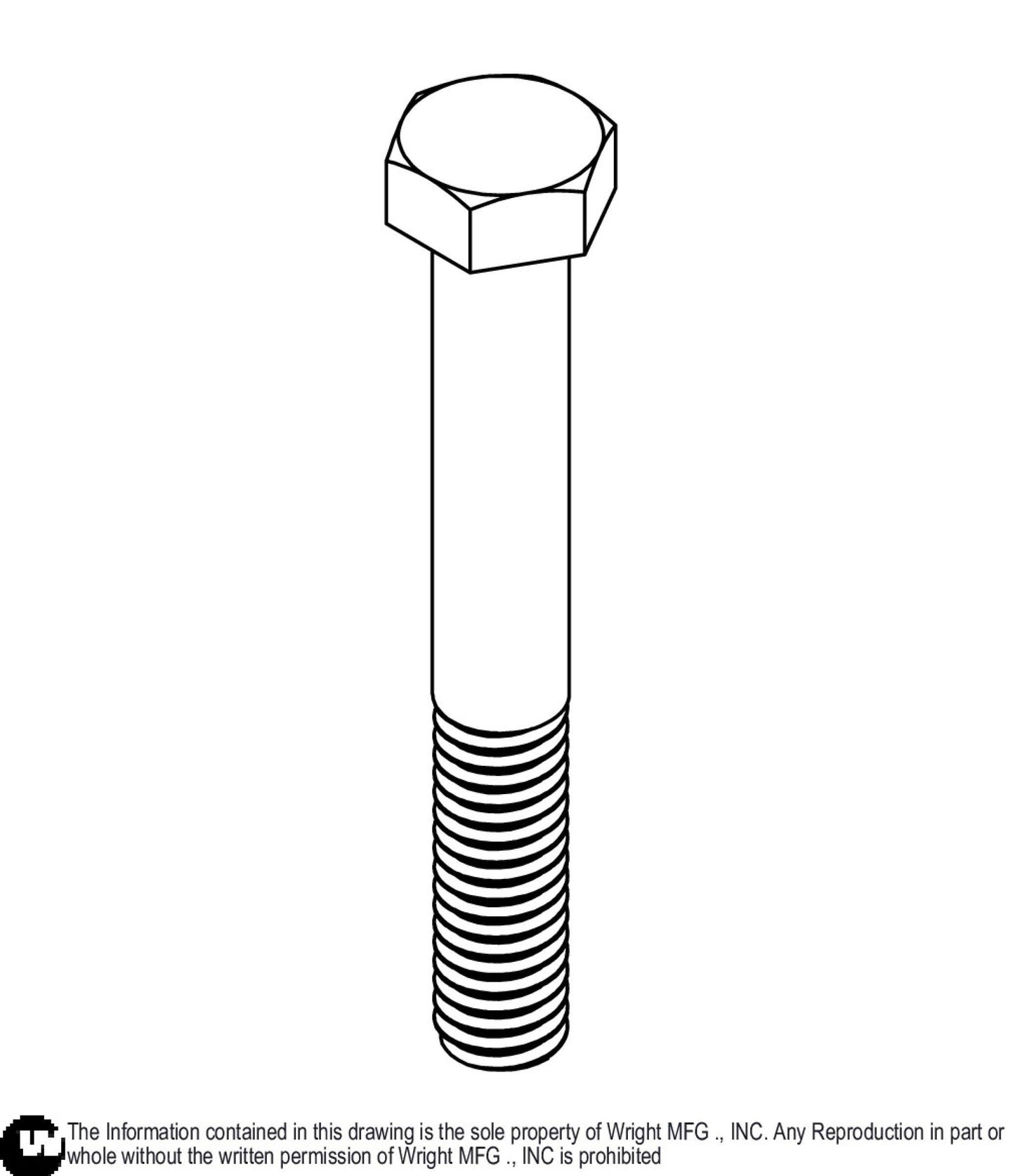 Hex Bolt 3/8-16 x 2 3/4 Z5 11990006.