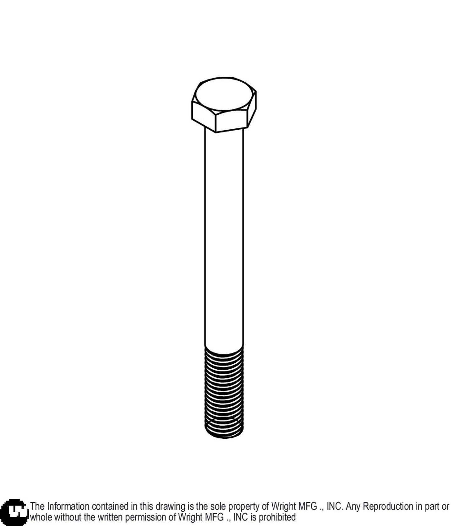 Hex Bolt 3/4-10 x 7 1/2 Z5 11990054.