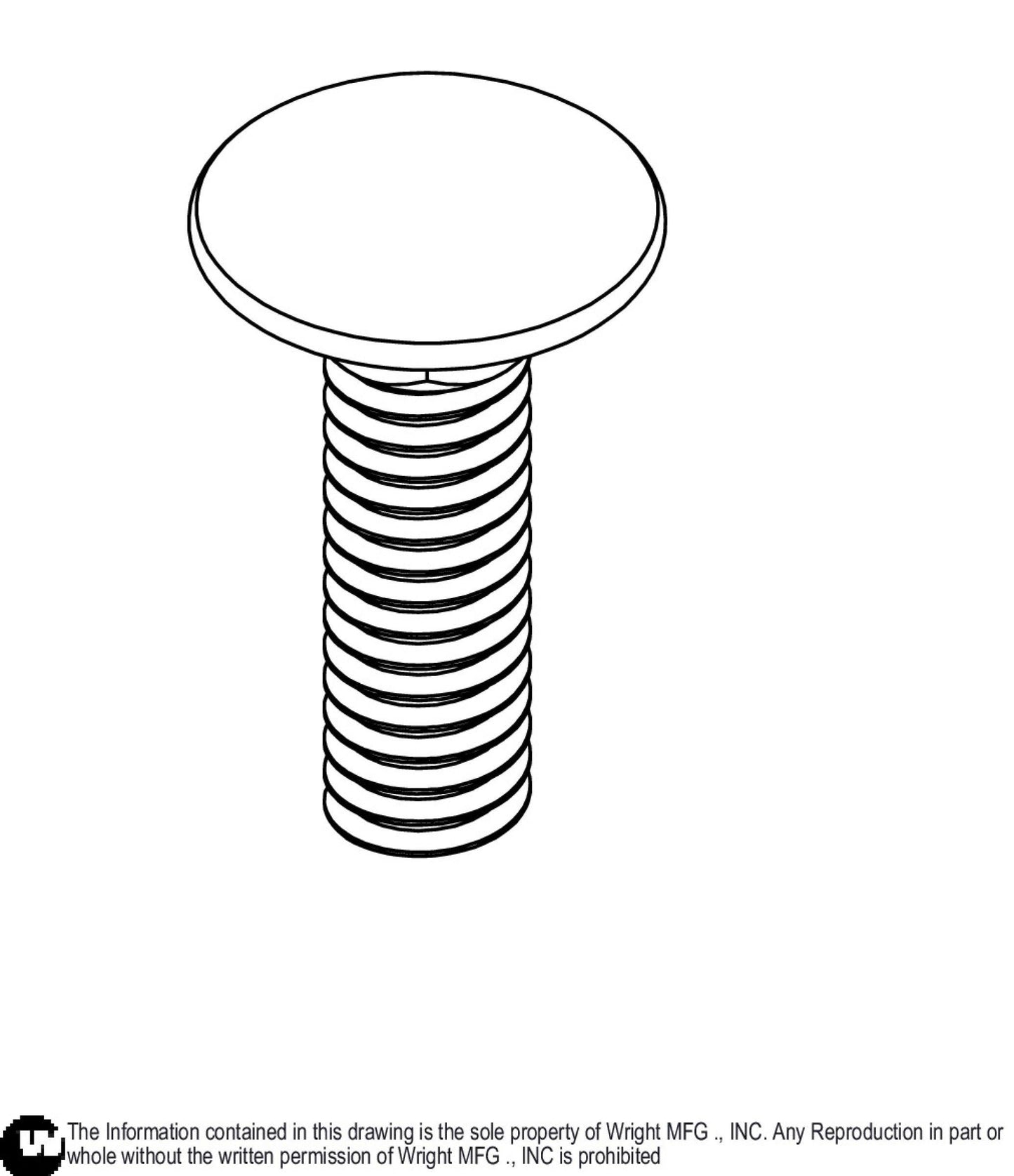 Carriage Bolt 5/16-18 x 1 Z5 11990060.