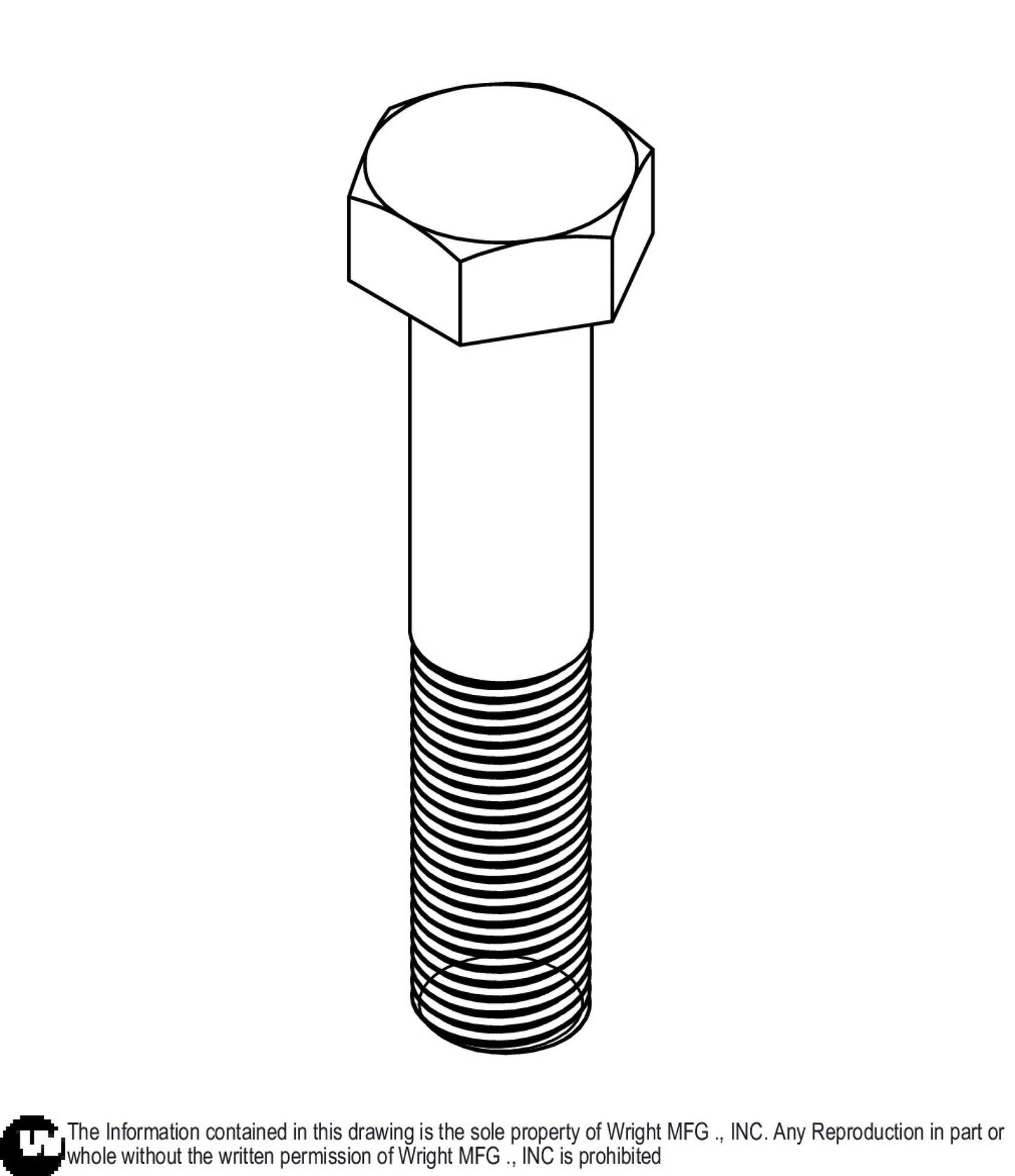 Hex Bolt 1/2-20 x 2 1/2 Z8 11990080.
