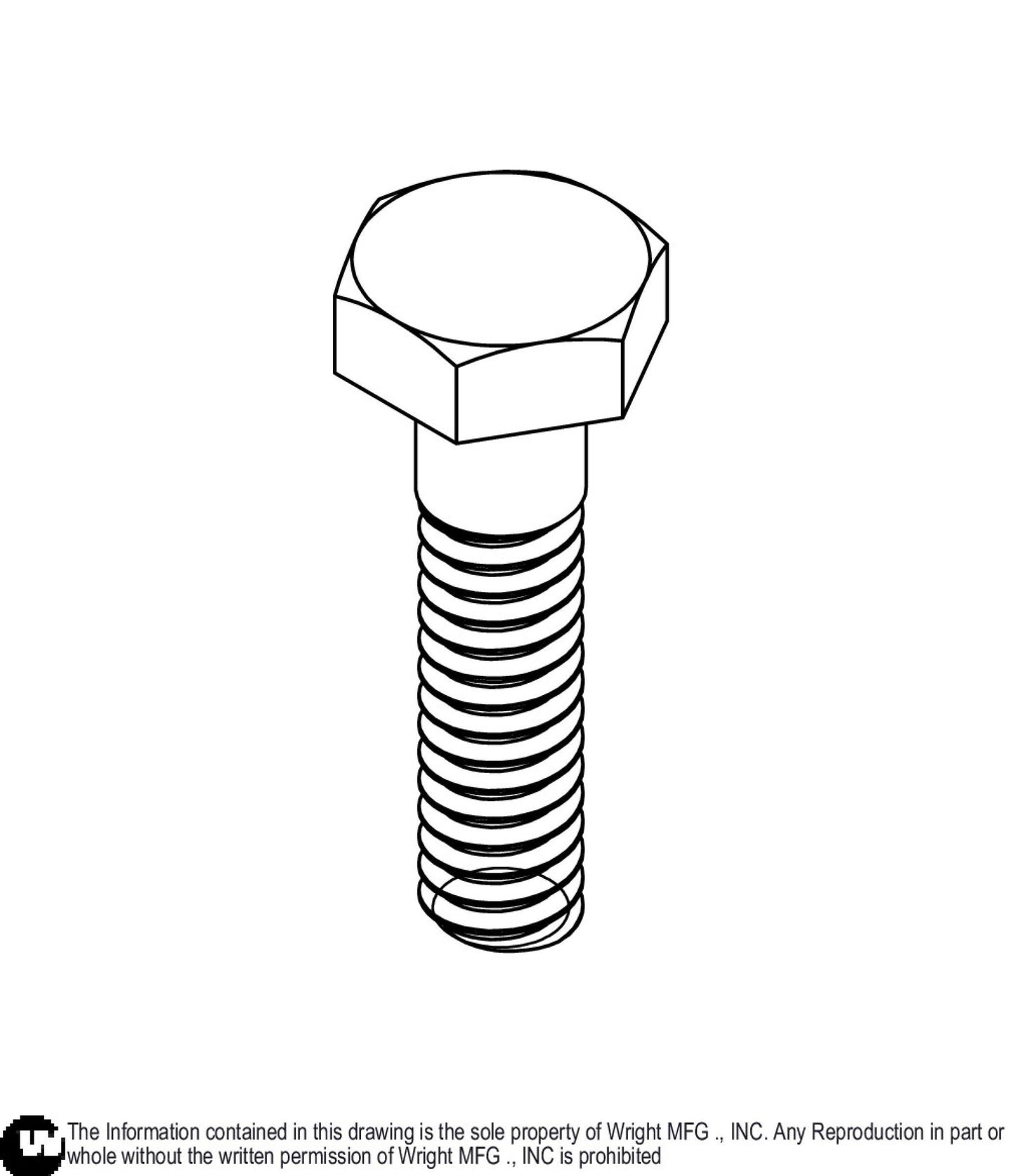 HCS Bolt 1/4-20x1 Plain 11990090.
