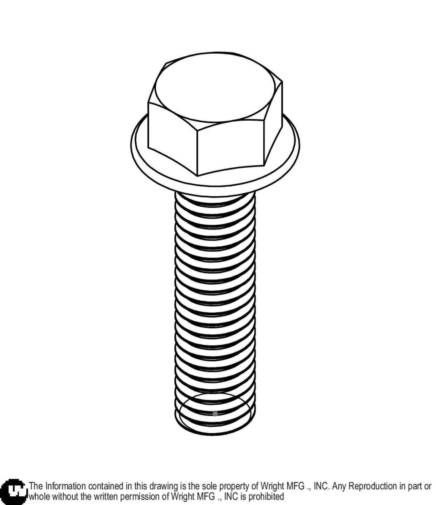 Flange Bolt 3/8-16 x 1.5 Zinc Grade 5 11990132.