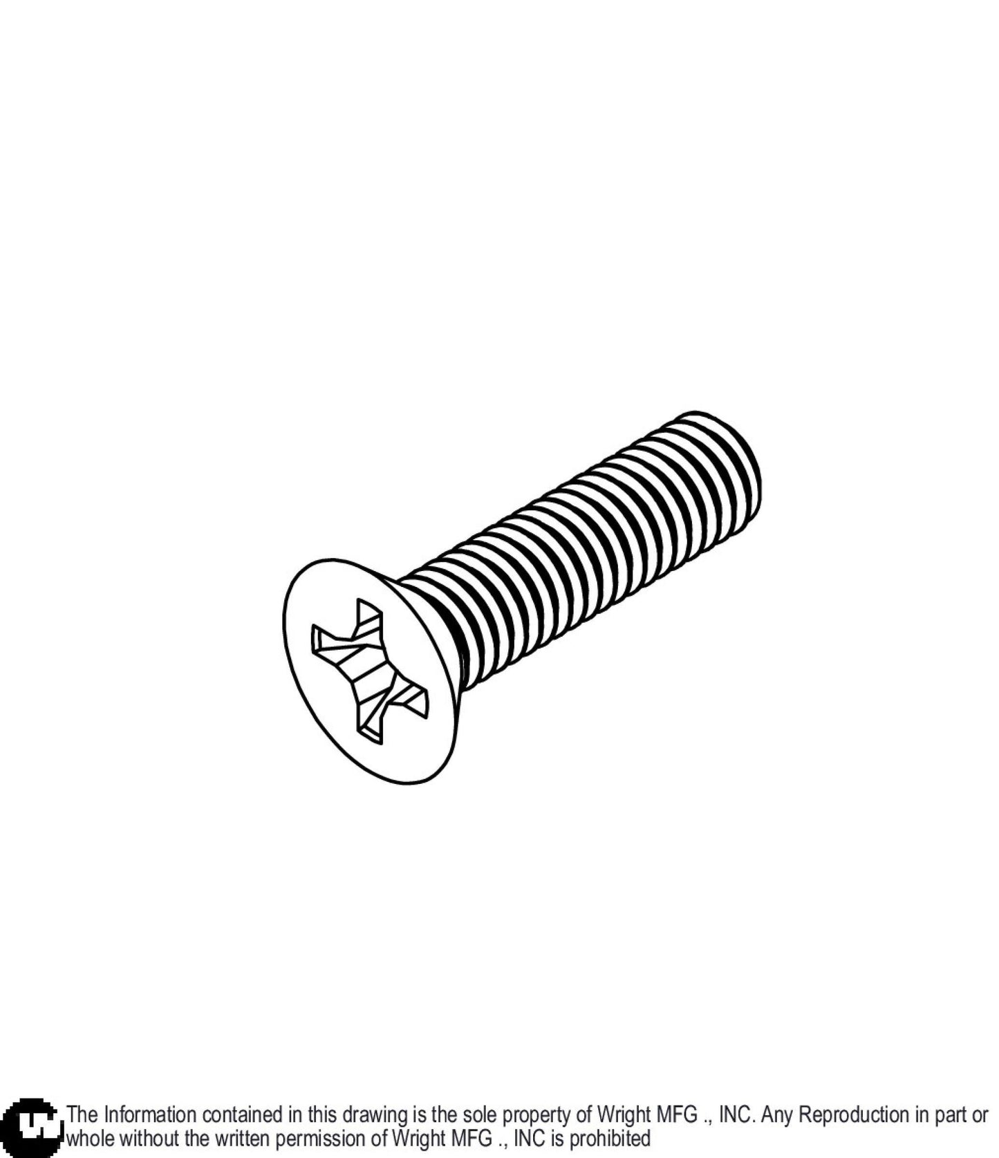 Flat Head Philips Screw 10-32 x 3/4 Z 11990237.