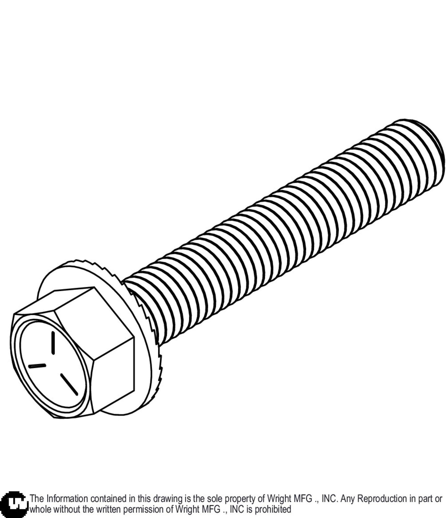 Hex Flange Bolt 1/2-13 x 3 Z5 11990267.