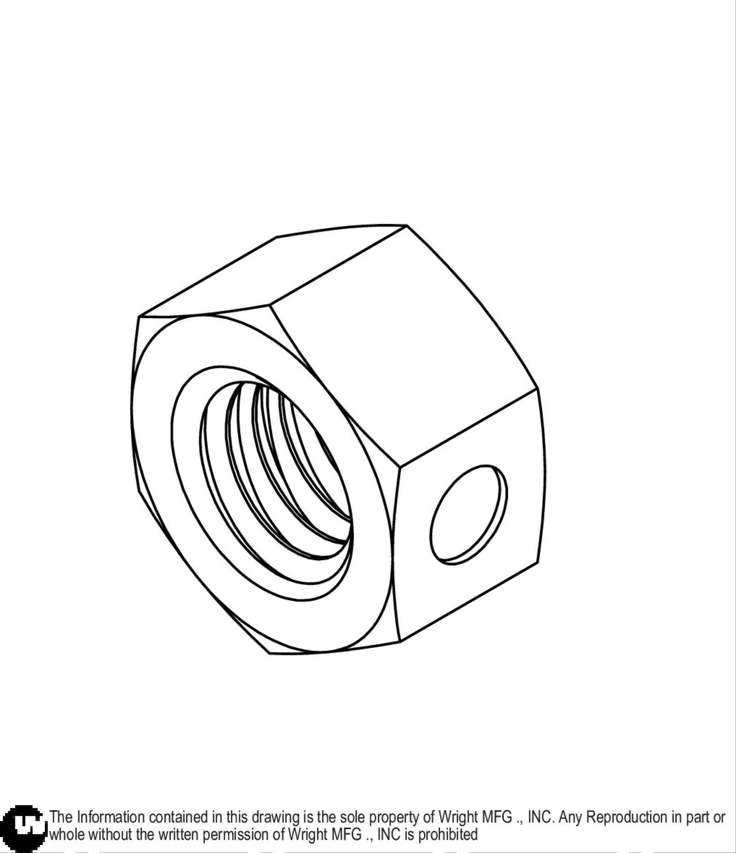 Hex Jam Nut 1/2-13 Plain 12990017.