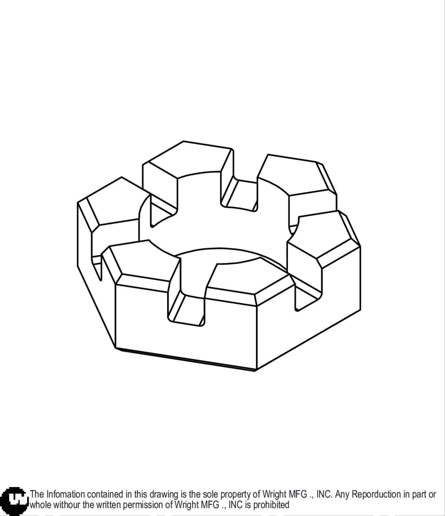 Castle, Jam-Type Nut 1-14 Thread 12990025.