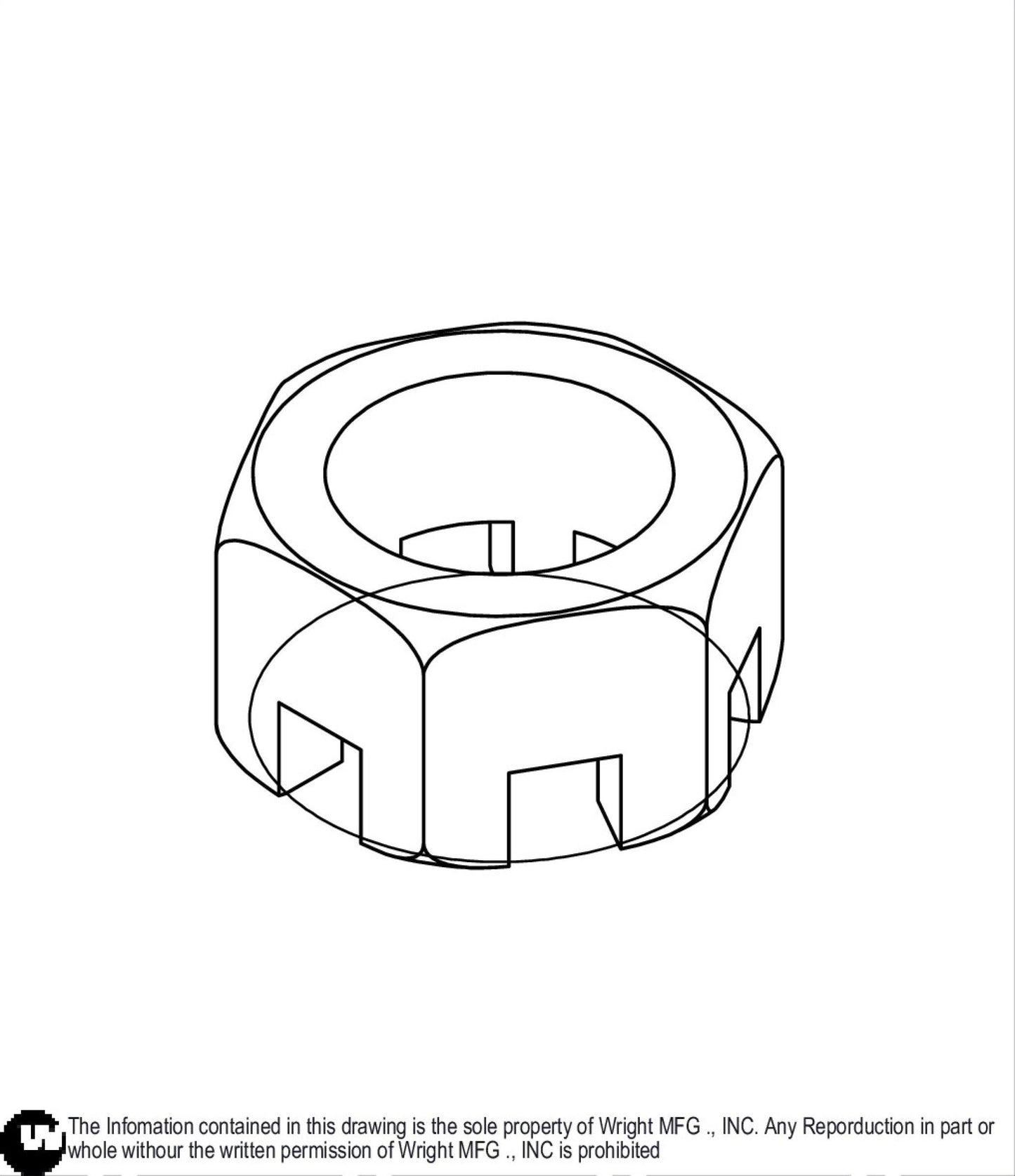 Castle Nut (For 32410004) 12990046.