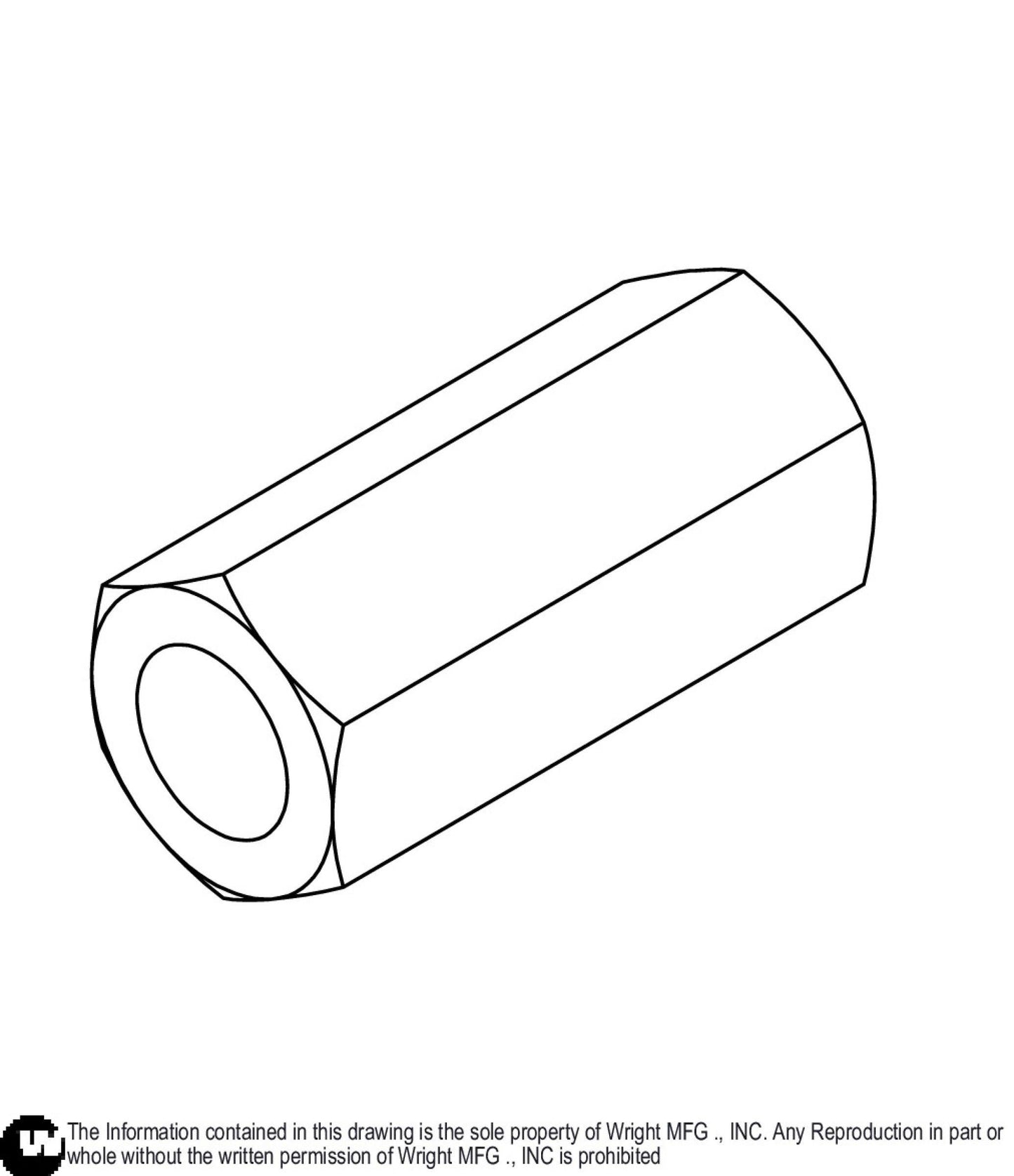 Hex Coupling Nut 5/16-24 x 1 1/8 12990096.