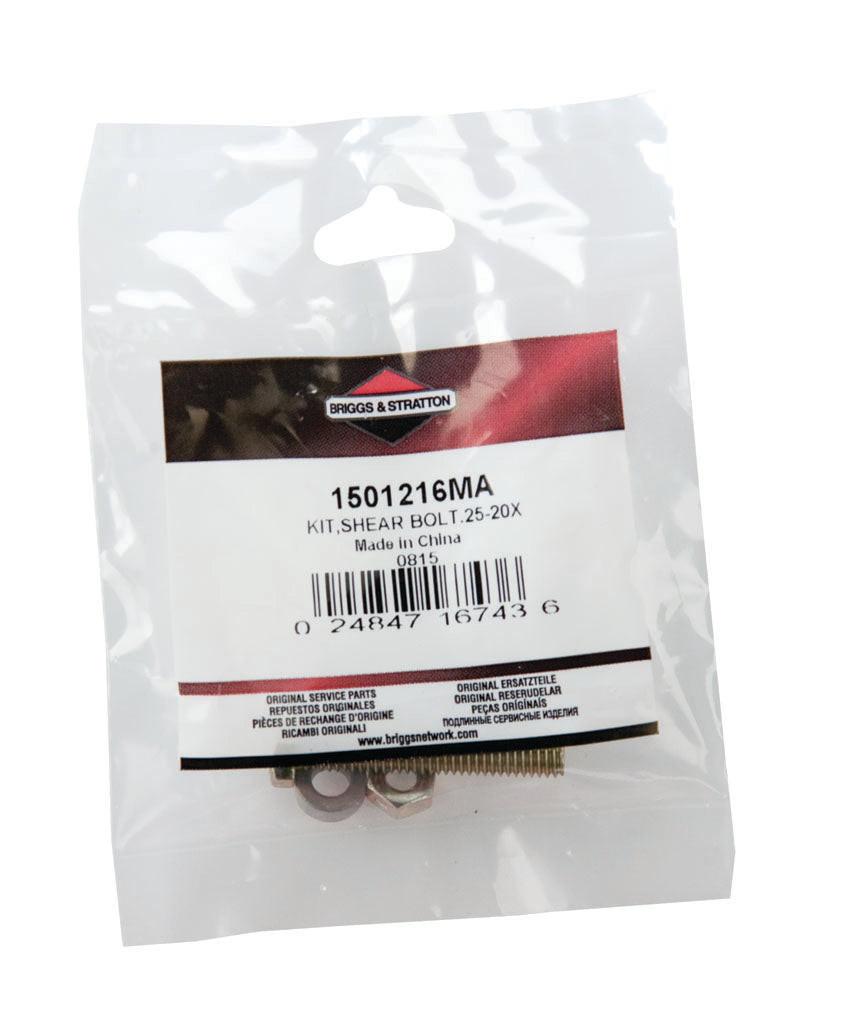 Briggs & Stratton Kit,Shear Bolt.25-20X 1501216MA.