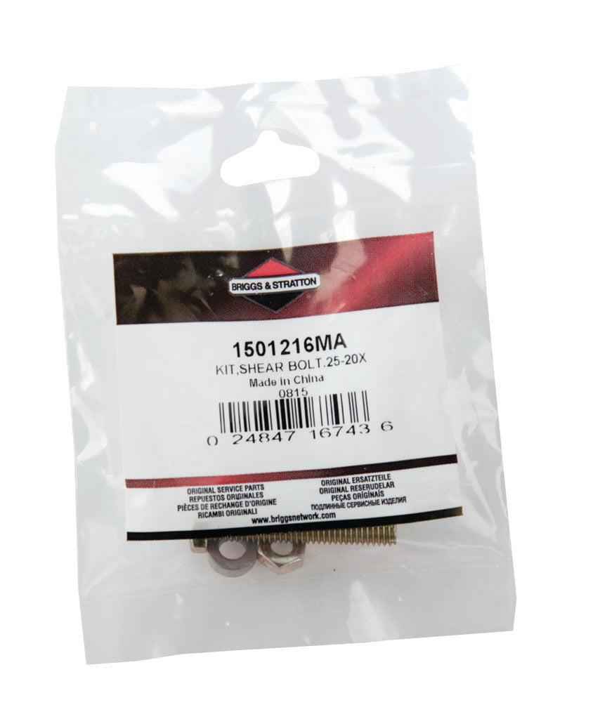 Briggs & Stratton Kit,Shear Bolt.25-20X 1501216MA