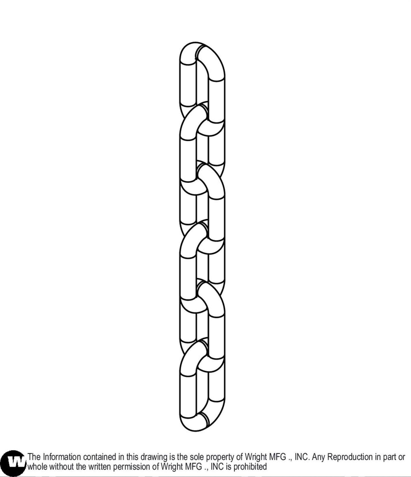 Chain, 1/4 X 6 Link, Grade 70 15990051.