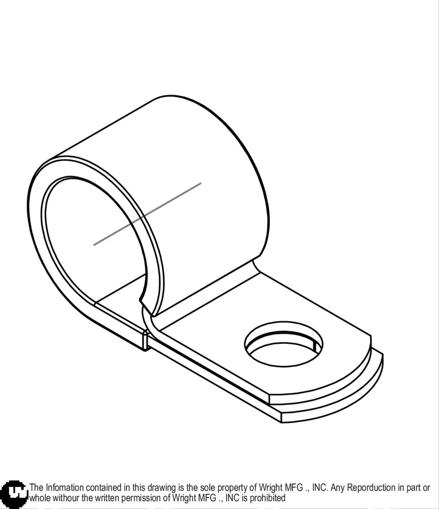 Vinyl Coated Clip 3/4ID X 3/4W 15990056.