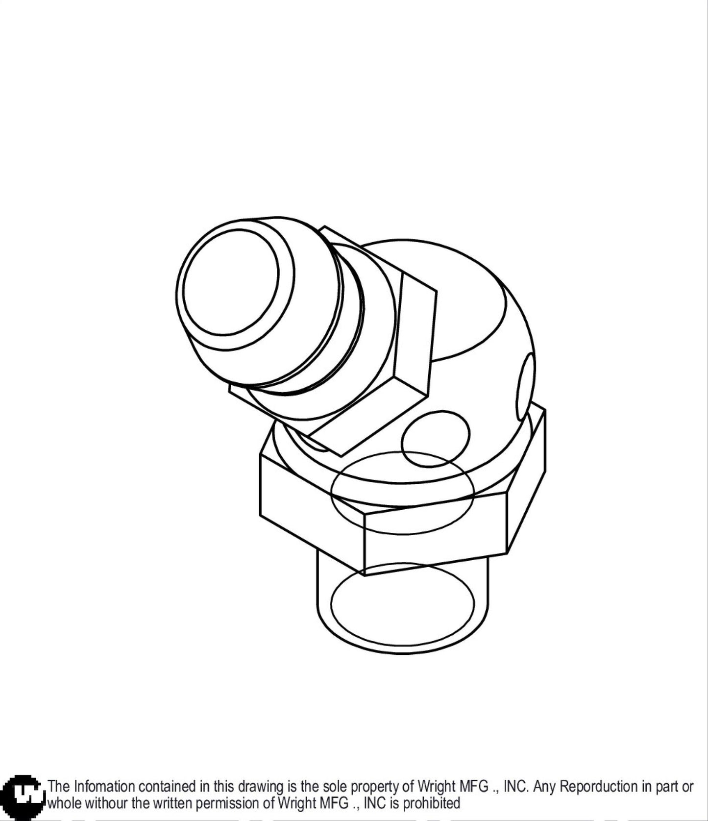 45 Degree Grease Fitting 1/4 - 28 15990066.