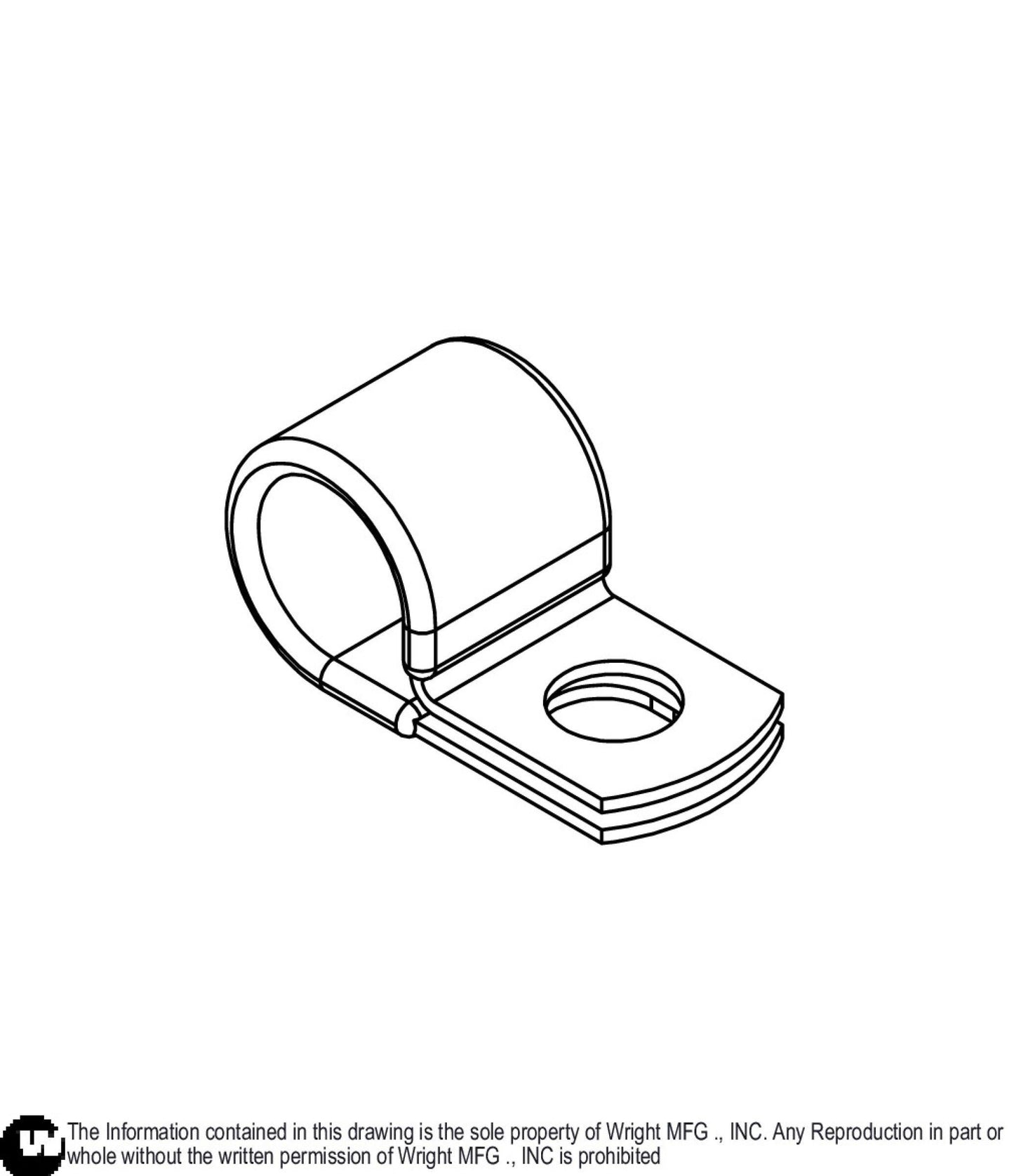 Vinyl Coated Clip 5/8 ID X 3/4W 15990083.