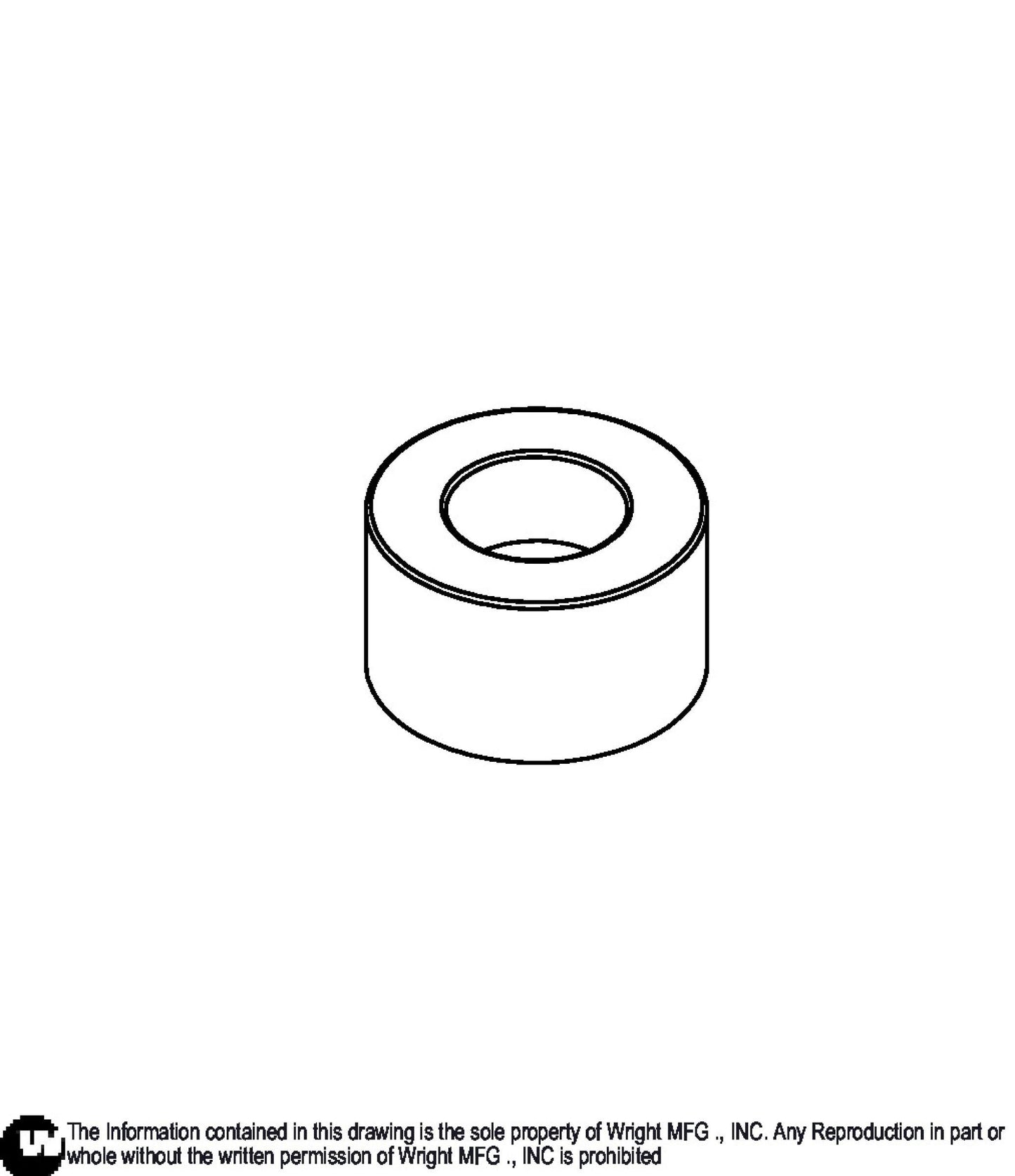 Recessed Bumper 1" OD X 9/16" Height 18410028.