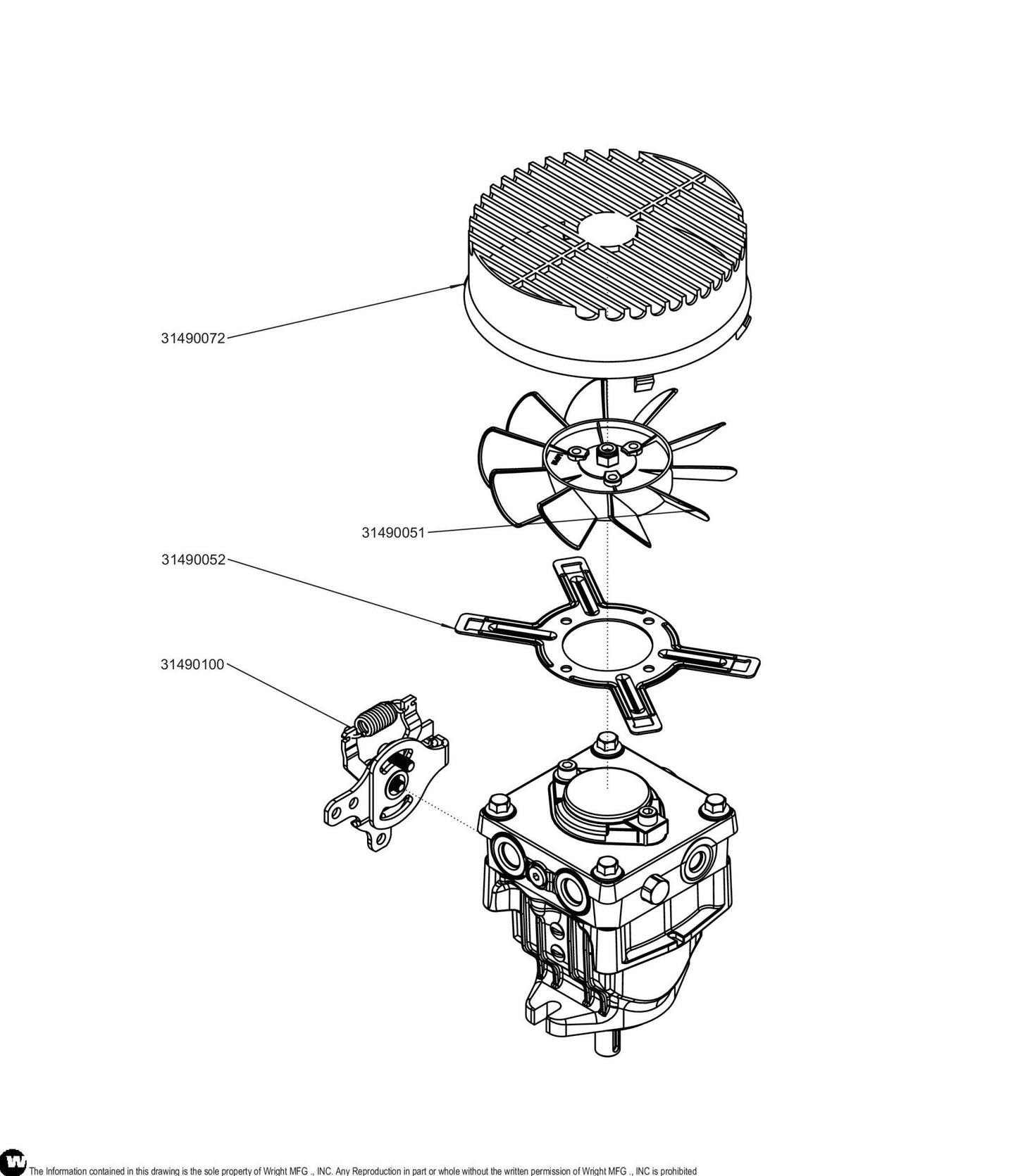 16CC, 7 Fan PR-2KCC-GP1G-XLX Hydro Pump 31490043.