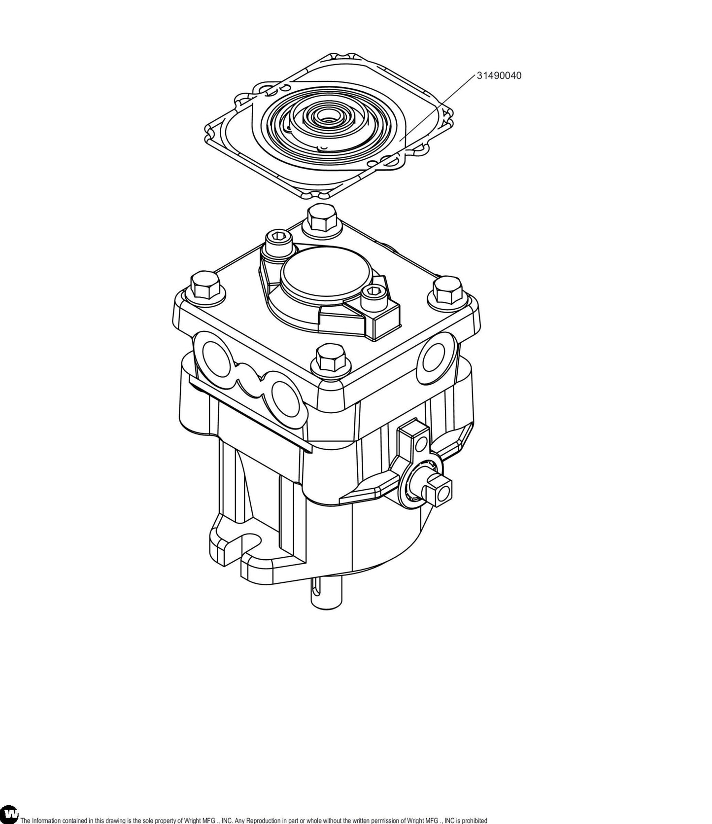 Right 10CC Hydro Pump WVH2 31490046.