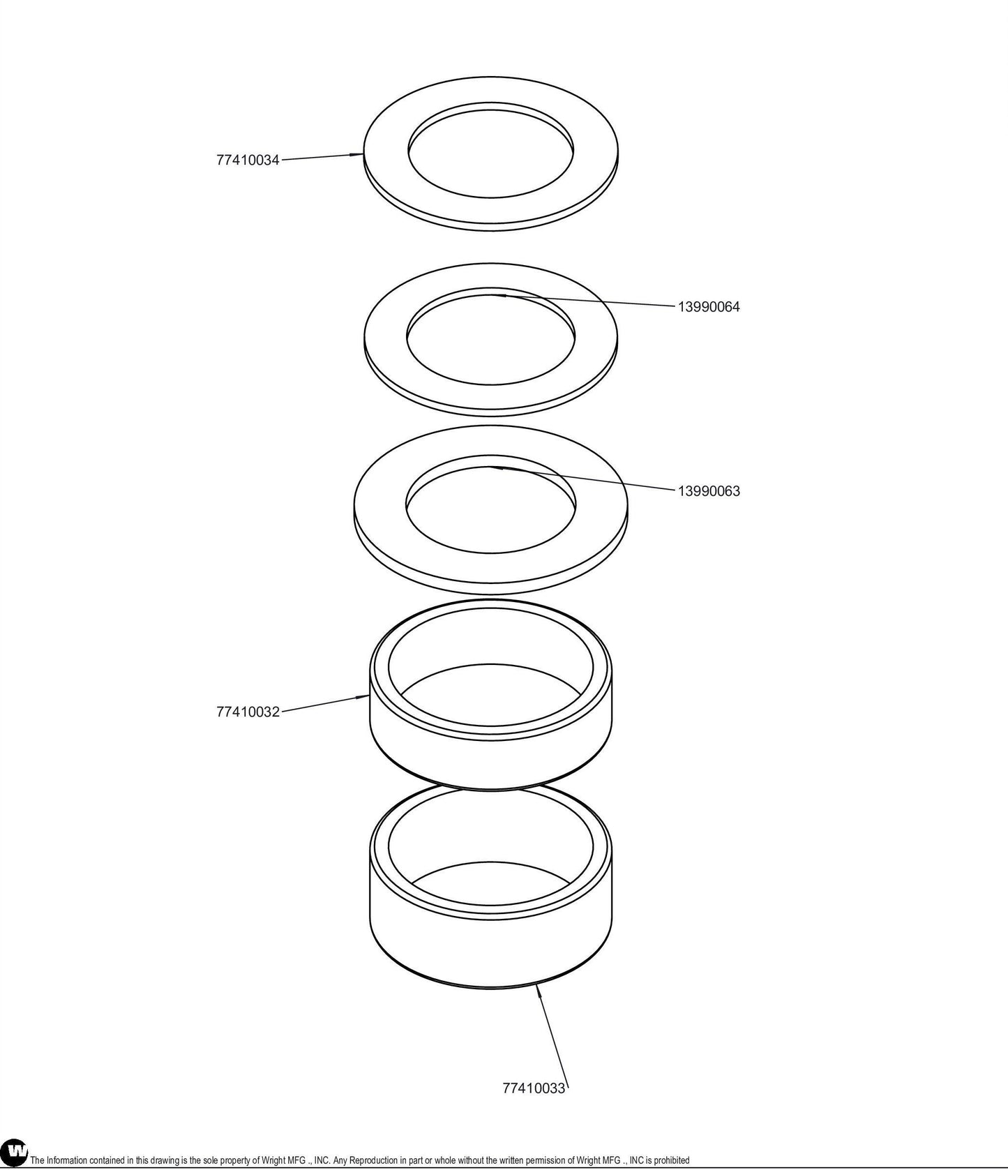 P Bearing Kit Hydro Motor HG# 71501 32410010.