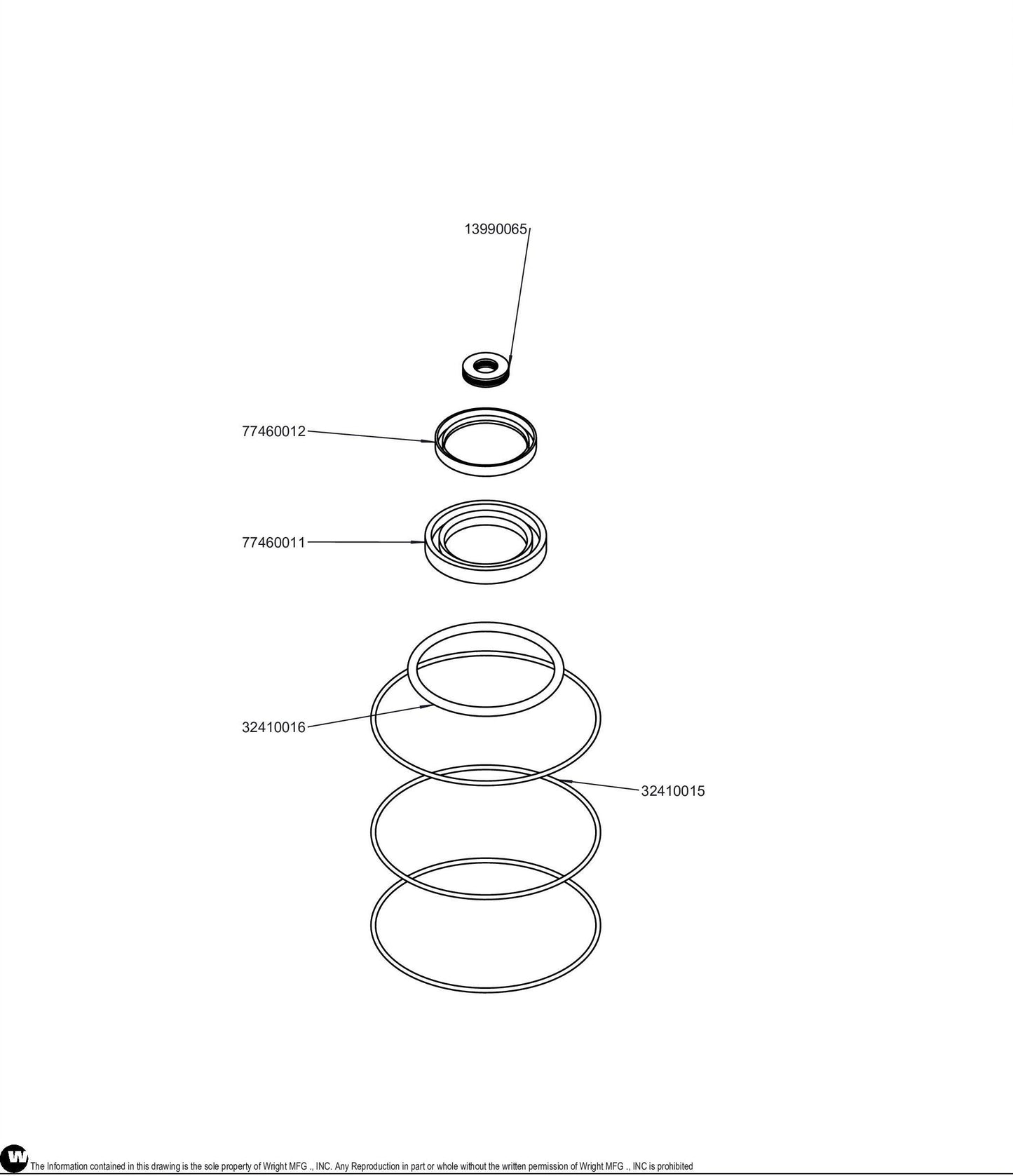 E Seal Kit Hydro Motor HG# 70602-2 32410018.