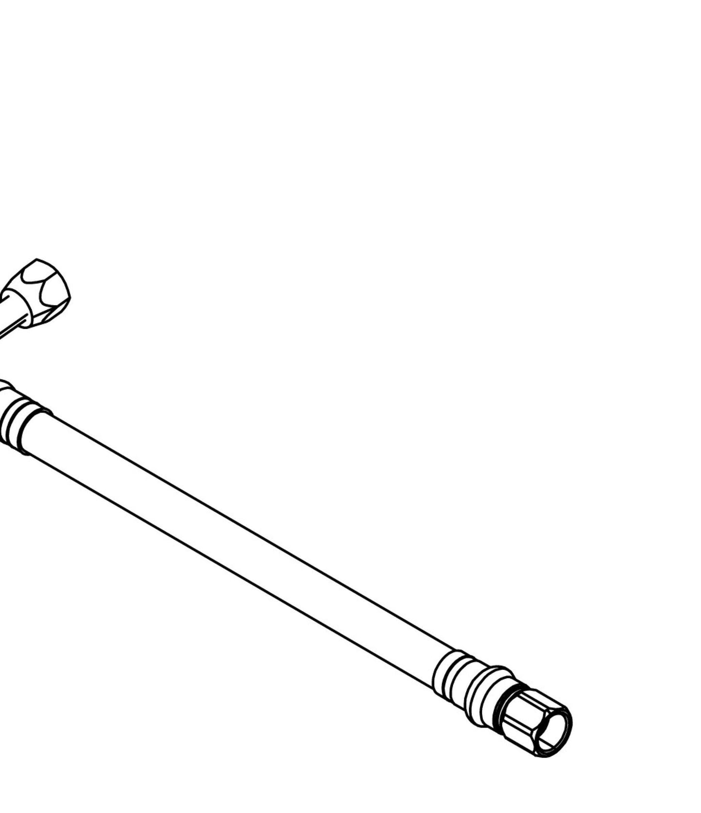 Left WZXT 12 High Pressure Hose 33410133.