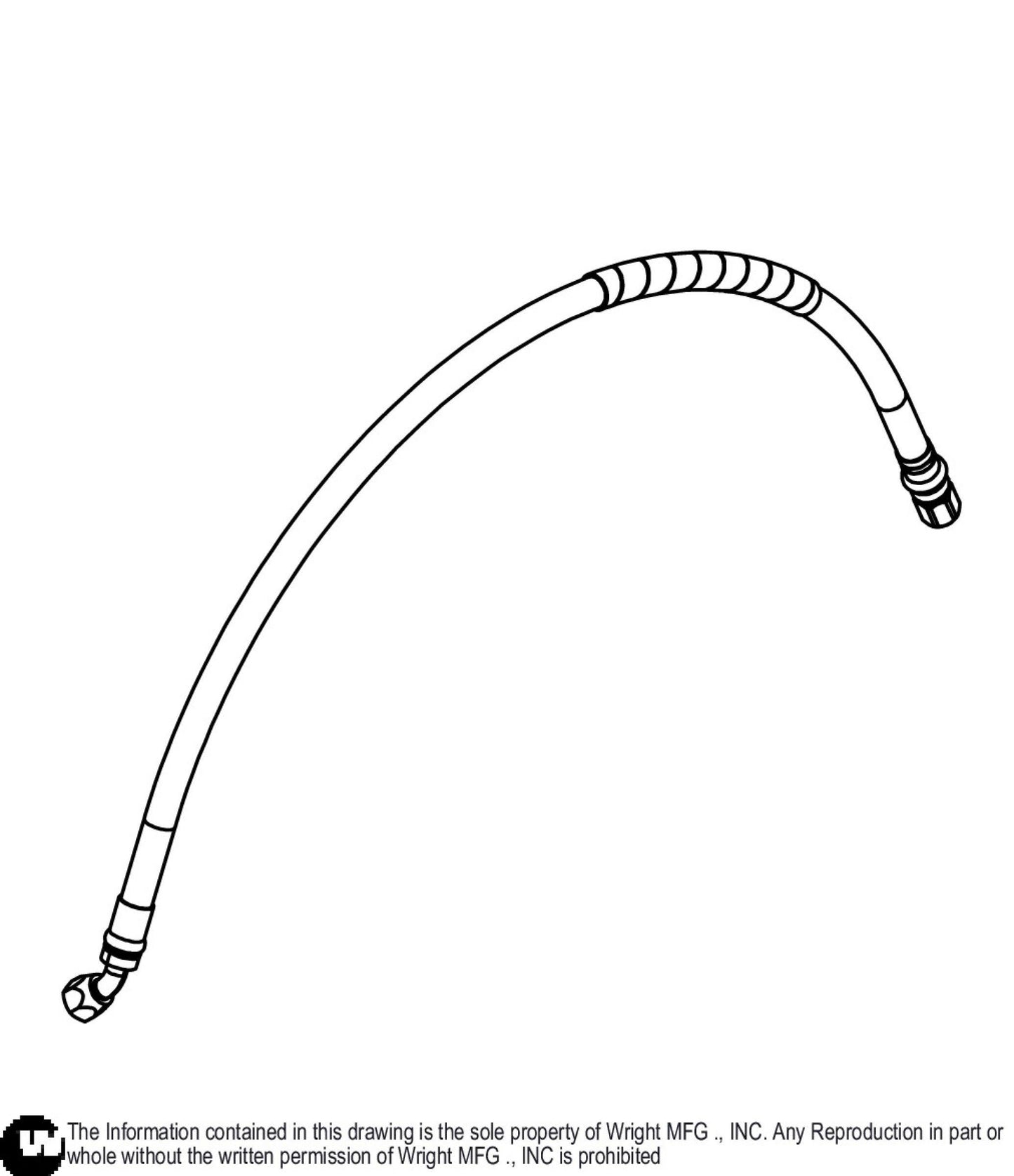 Right WSTX2 37 High Pressure Hose 33410143.