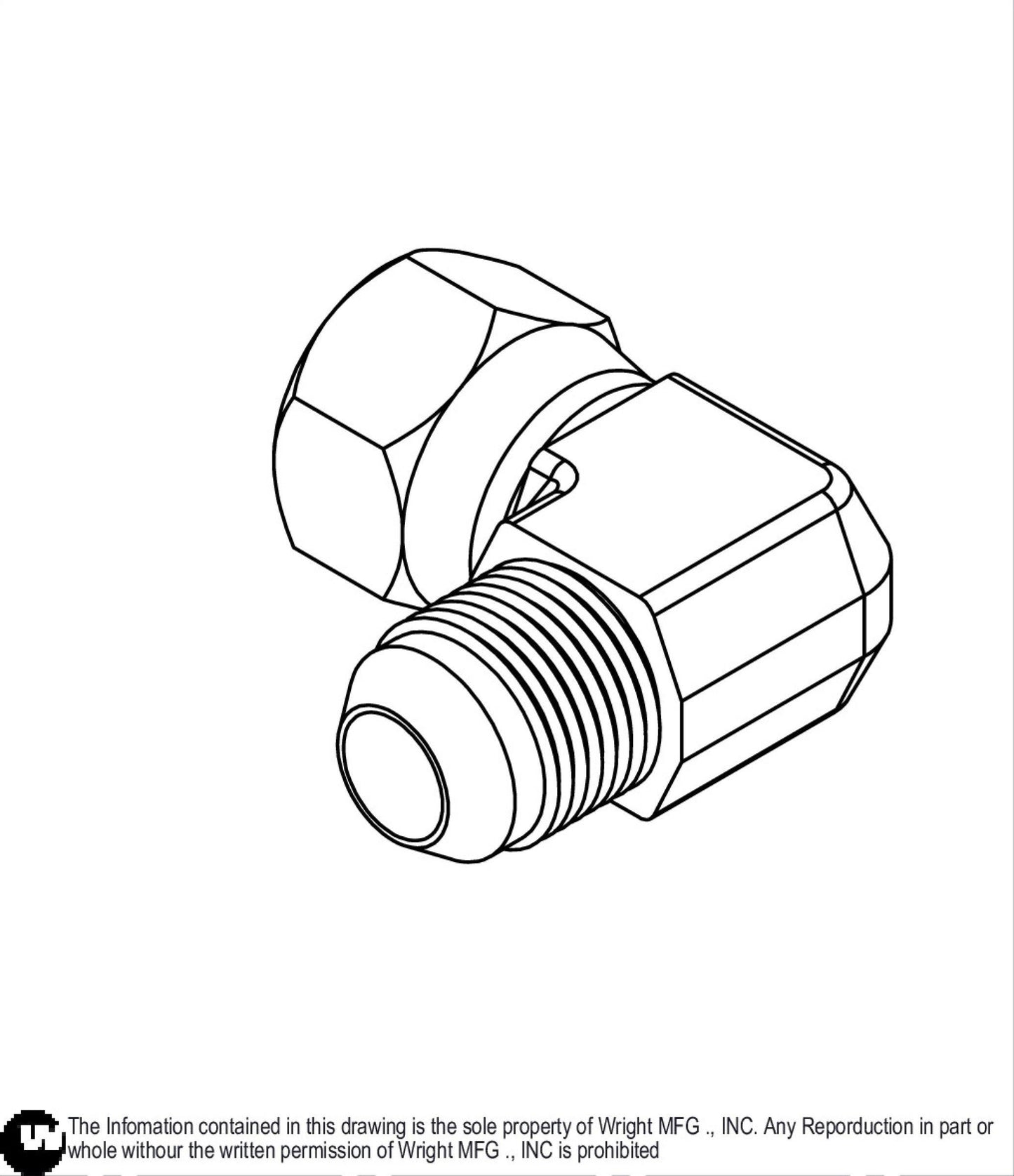 Swivel Nut Elbow 1/2 35410005.