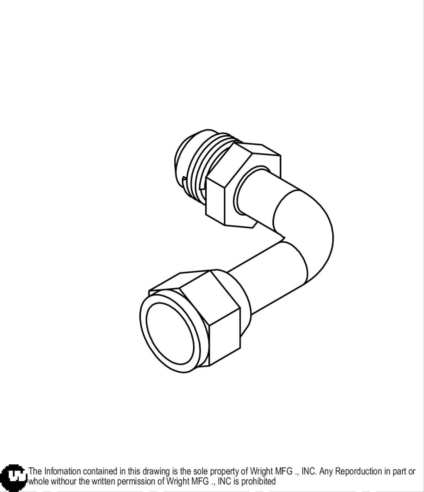 90 Degree Bent Tube Fitting 35410025.