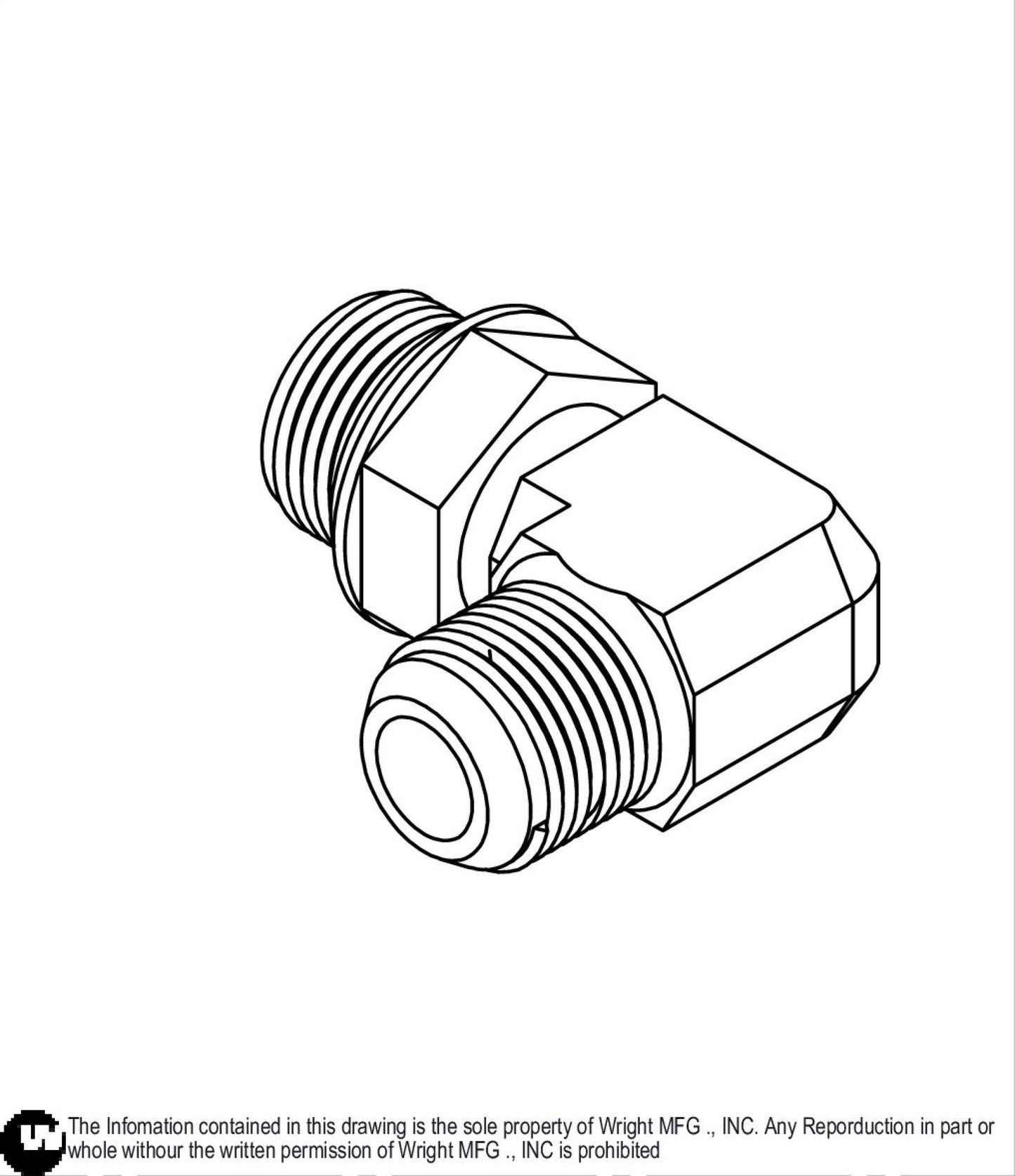 90 Degree -6801-08-08 MJIC Elbow 35410064.