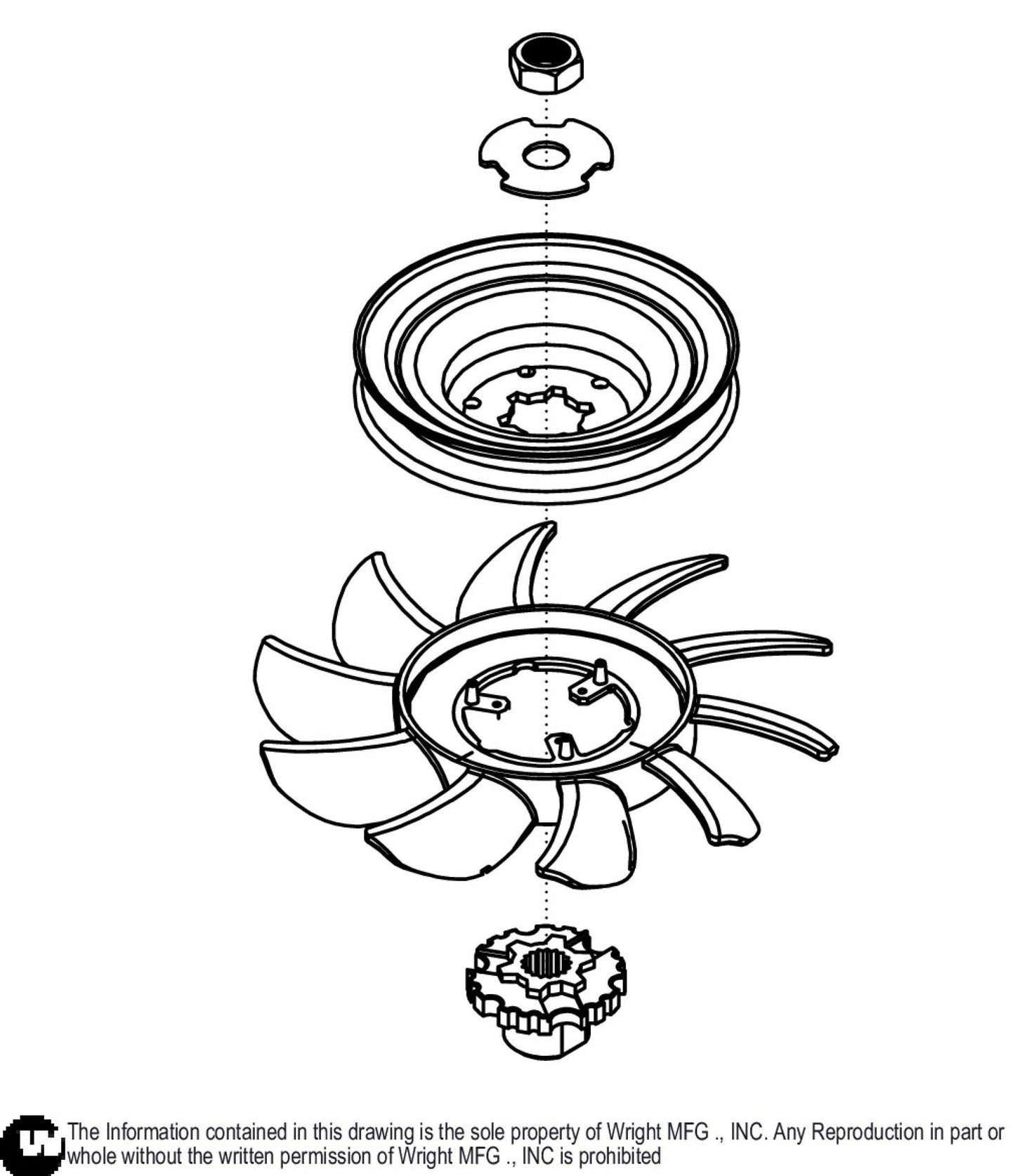 Hydro-Gear Fan And Pulley Kit #72657 39410398.