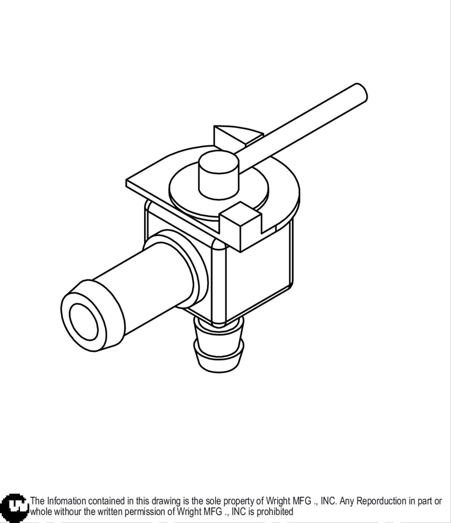 90 Degree Ball Valve For Fuel Tank 41410004.