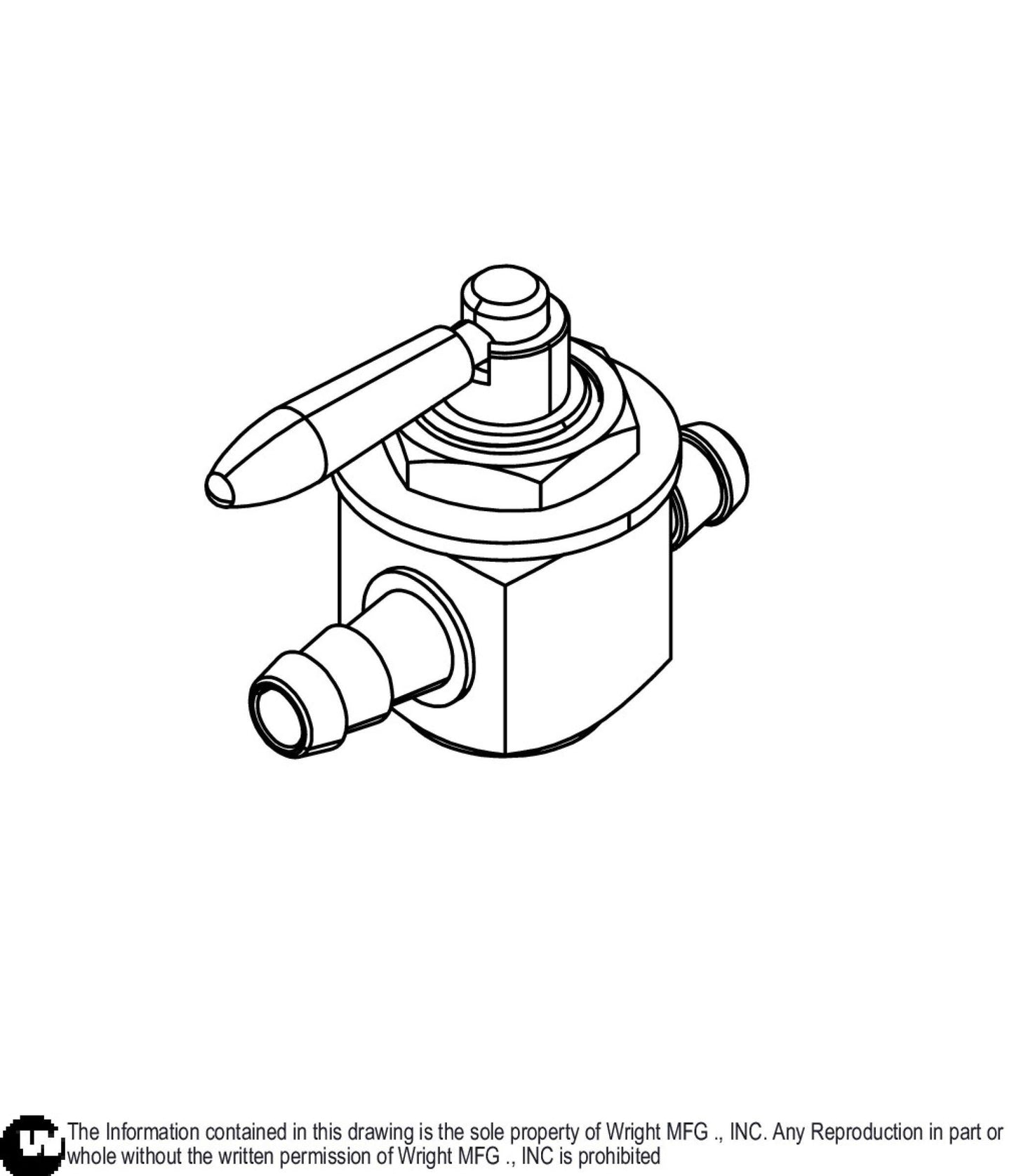 In Line Panel Mount Fuel Valve 41410068.