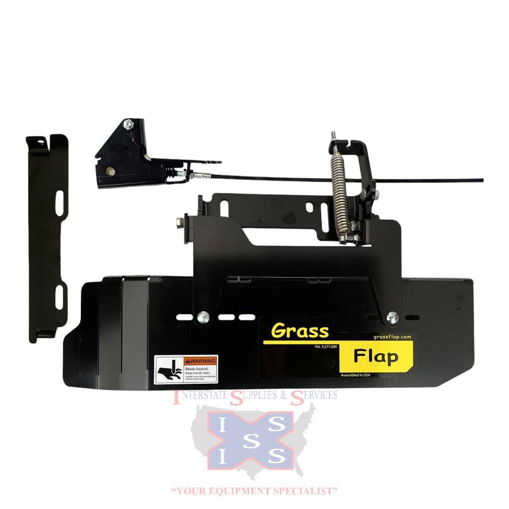 GrassFlap Direct Bolt with Steel Blocker Plate and SE pedal includes Scag No-drill mount.