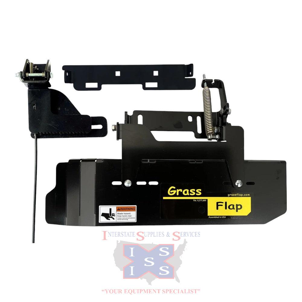 GrassFlap Direct Bolt with Steel Blocker Plate and SEL pedal includes Scag No-drill mount.