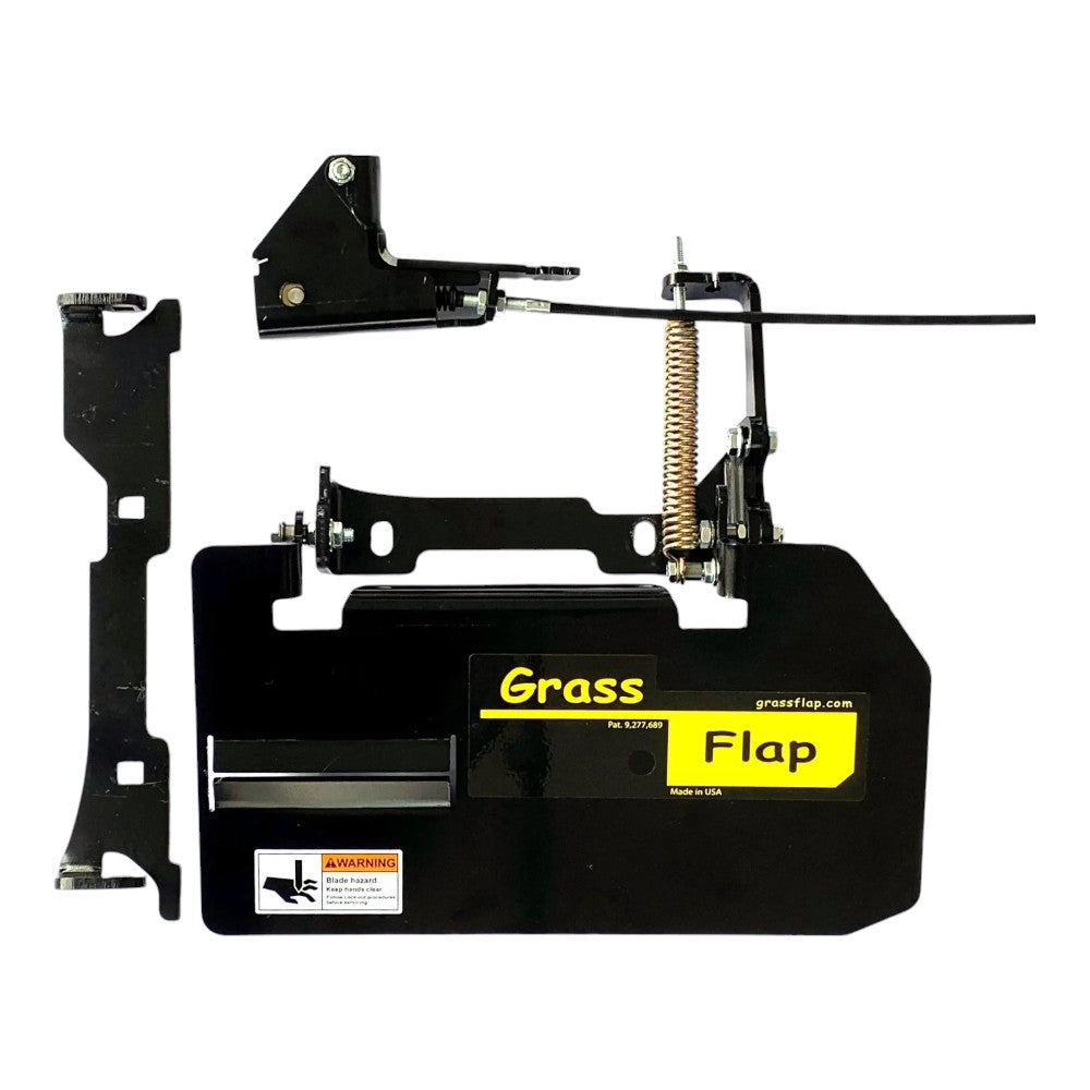 GrassFlap for Exmark with No-Drill Mount and SEL Pedal includes Pedal Mounting Plate 135 42B50-5-A32