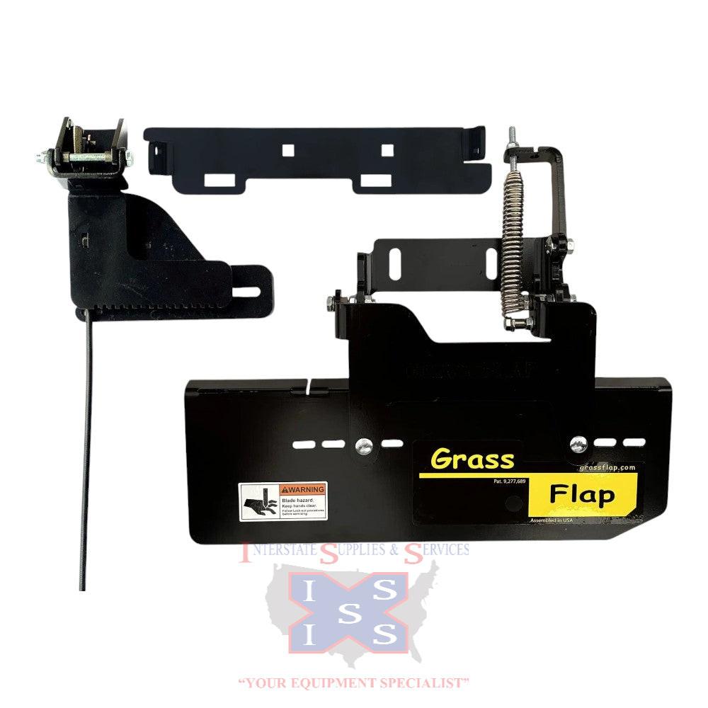 GrassFlap Direct Bolt with Steel Blocker Plate for Hero decks and SEL pedal includes Scag No-drill mount.