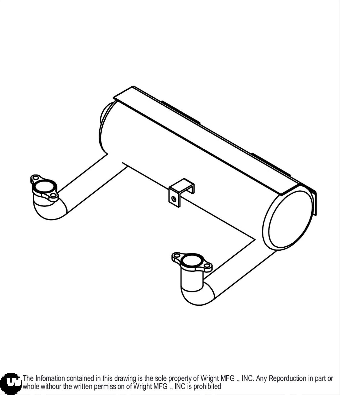 B&S 24-30 HP Low Horizontal Muffler 51410068.