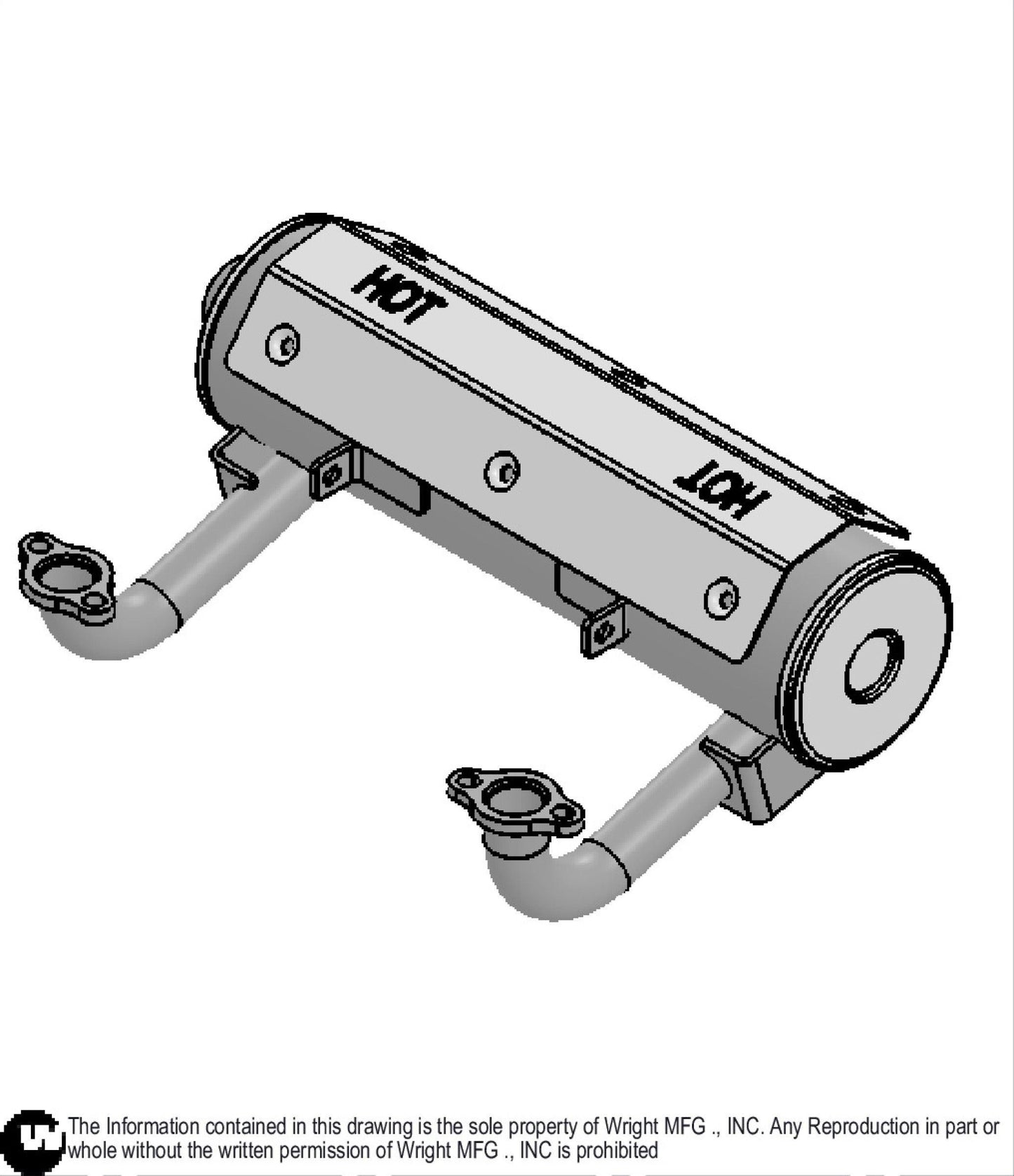 Kohler Confidant Horiz Low Mount Muffler 51410077.