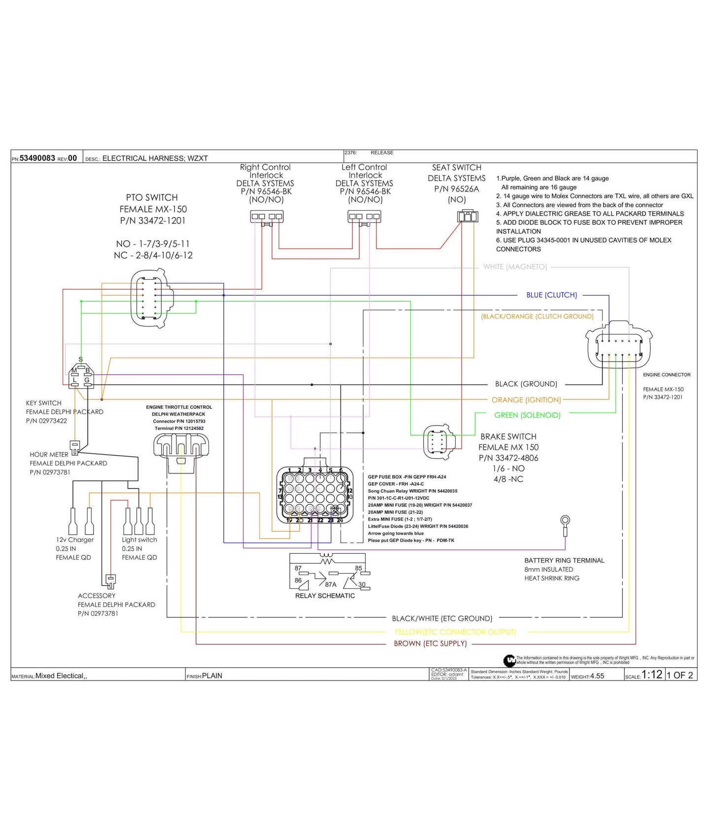 WZXT Harness 53490083.
