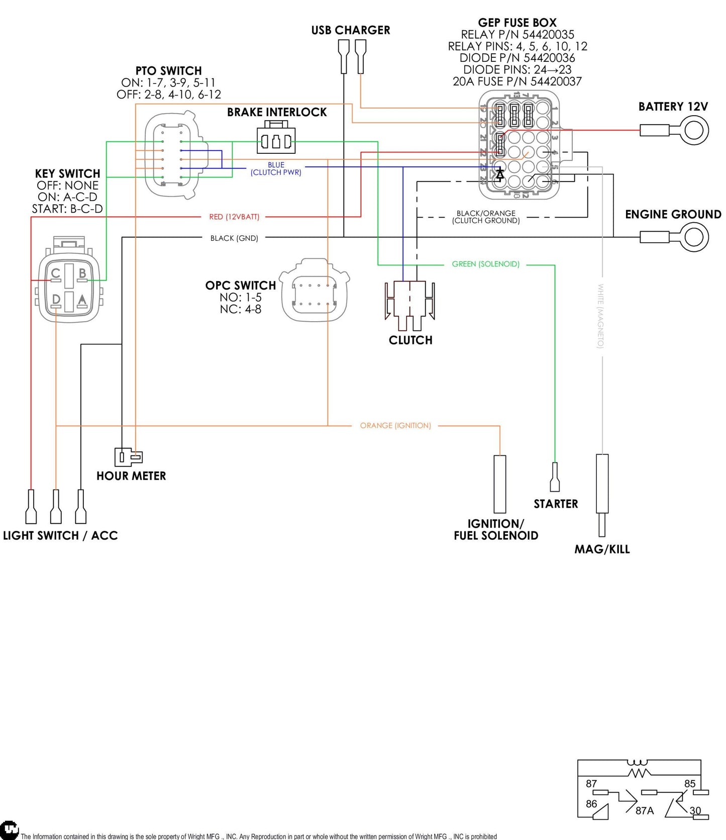 Kaw FX850 WSLG Harness 53490108.