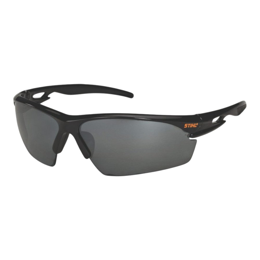 Stihl Work Protective Glasses (Black Frame/Blue Mirror Lens) 7010-884-0378