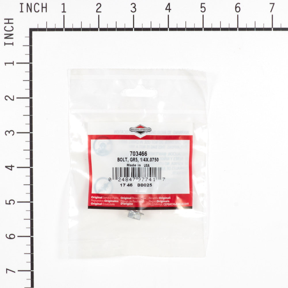 Briggs & Stratton Bolt, Gr5, 1/4X.0750 703466