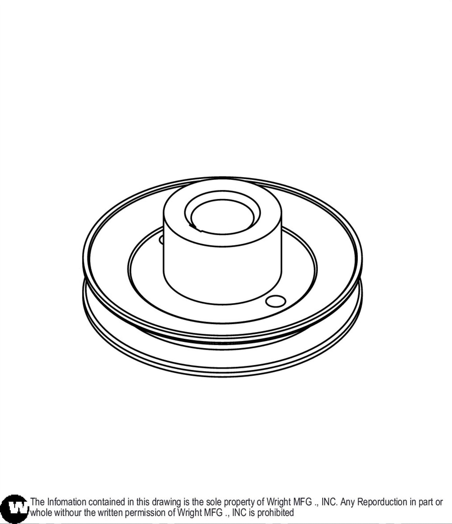 4.5 OD X A Grove X 1Inch Engine Pulley 71410002.