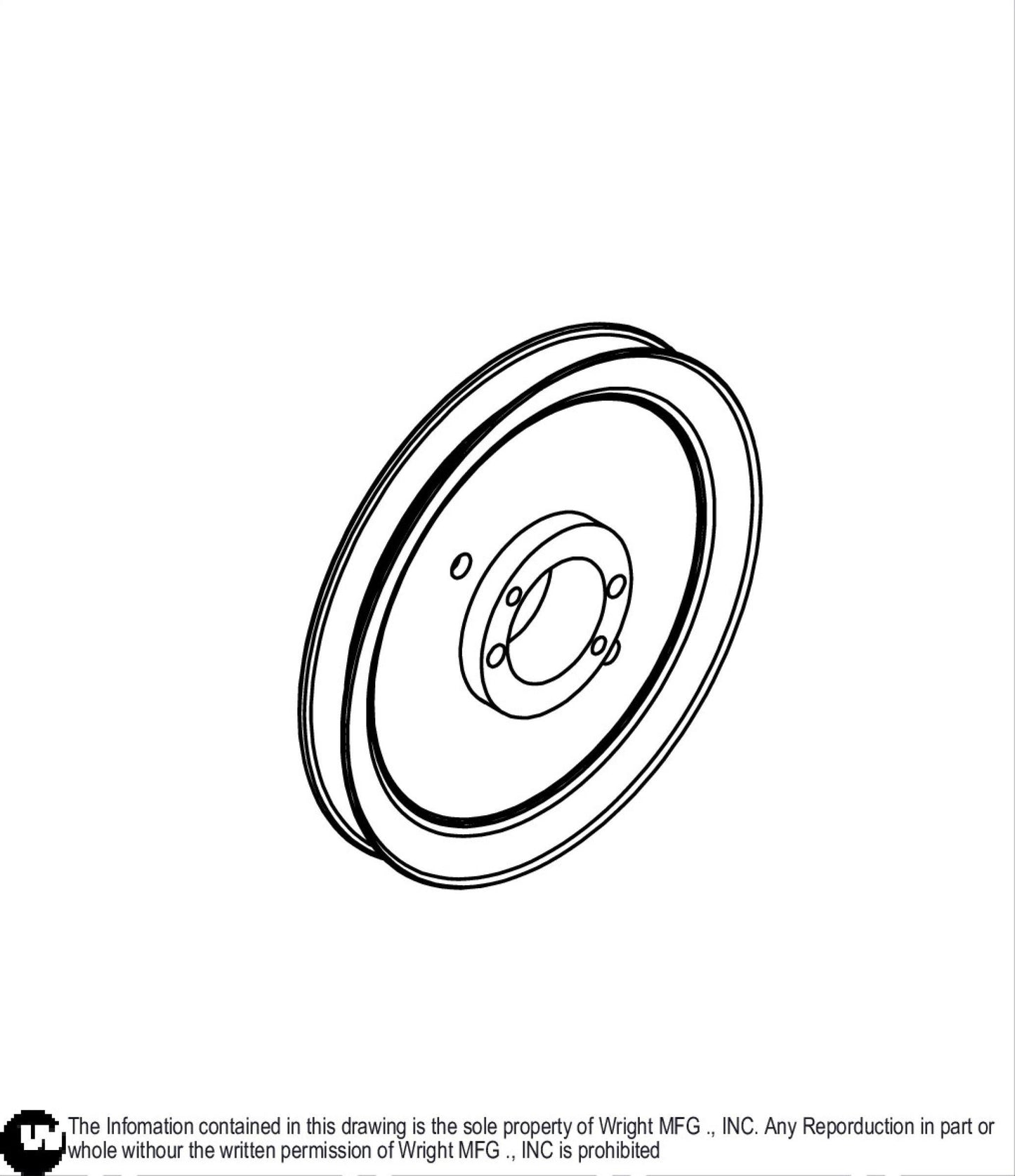 Single Split B, H Bush X 7" Pulley 71460140.
