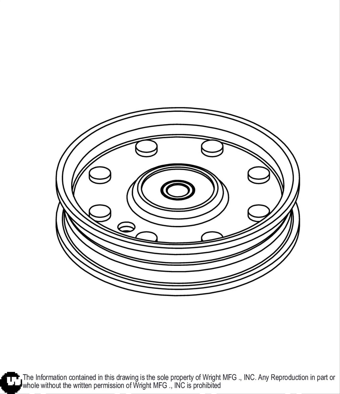 Short Idler Pulley 4 X 3/4 X 3/8 Bore 71460189.