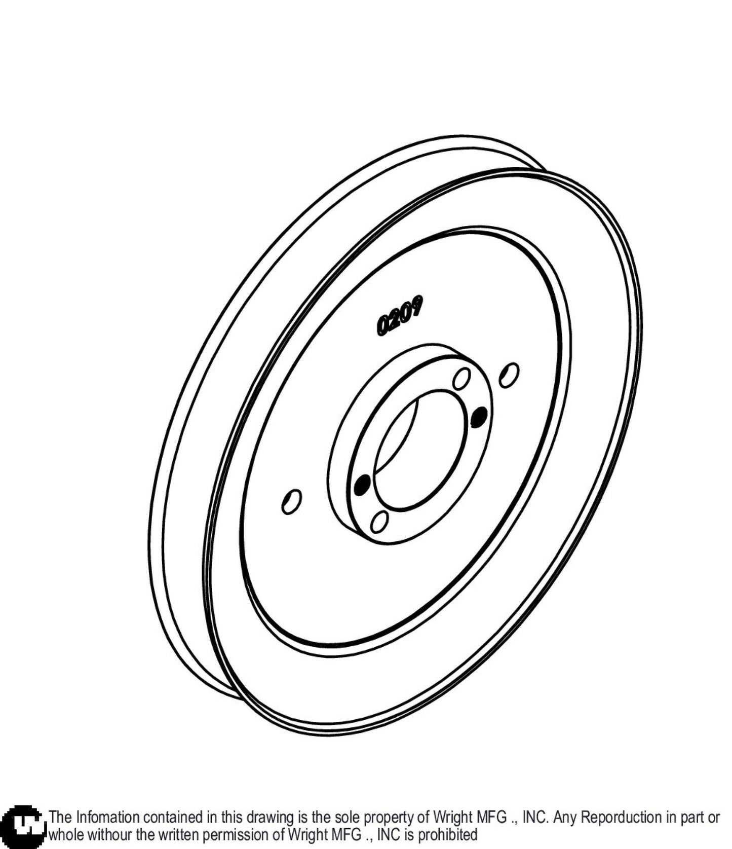 Deep Single Grove B H Bush 7 5/16 O Pulley 71460209.