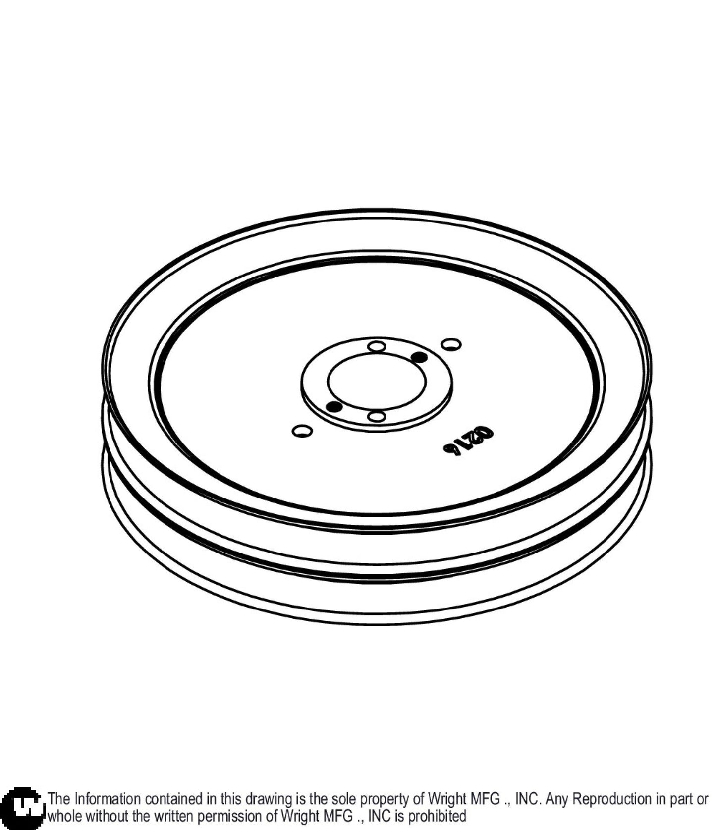 Deep Double Grove B H Bush 7 5/16 Pulley 71460216.