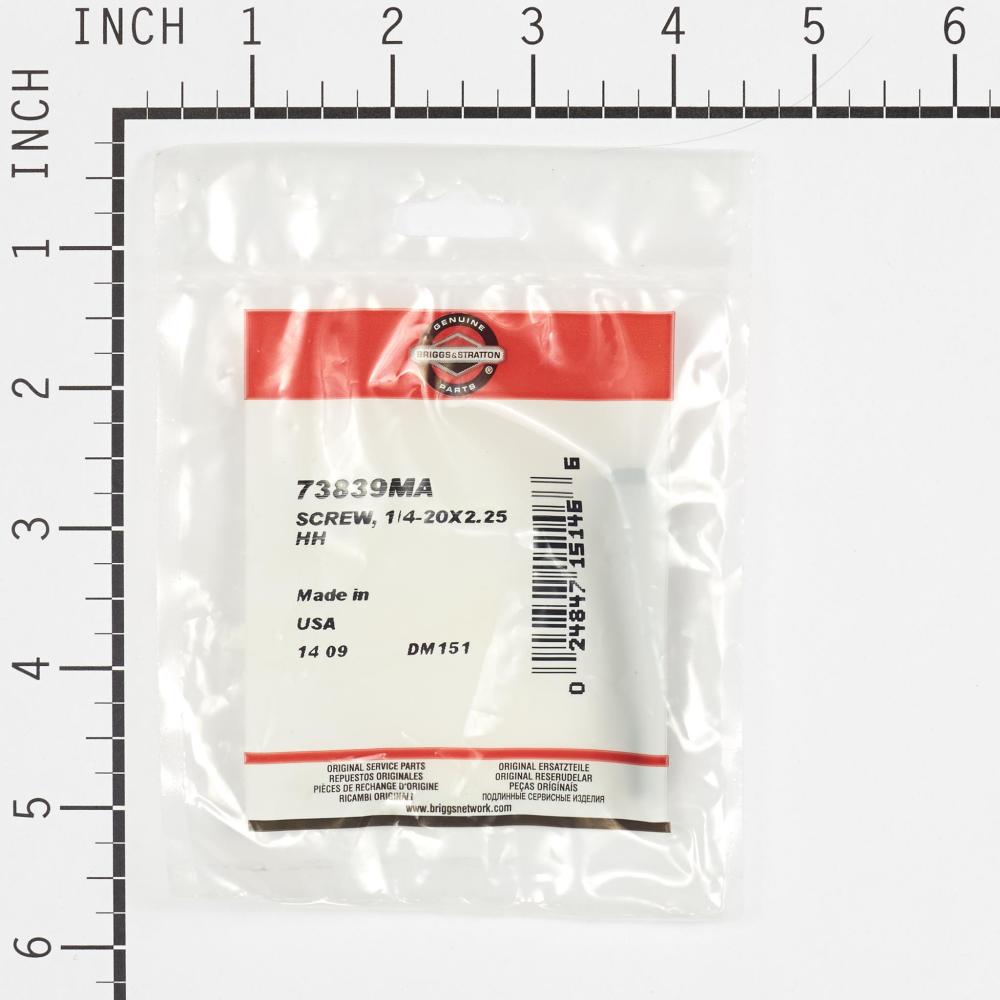 Briggs & Stratton Screw, 1/4-20X2.25 Hh 73839MA