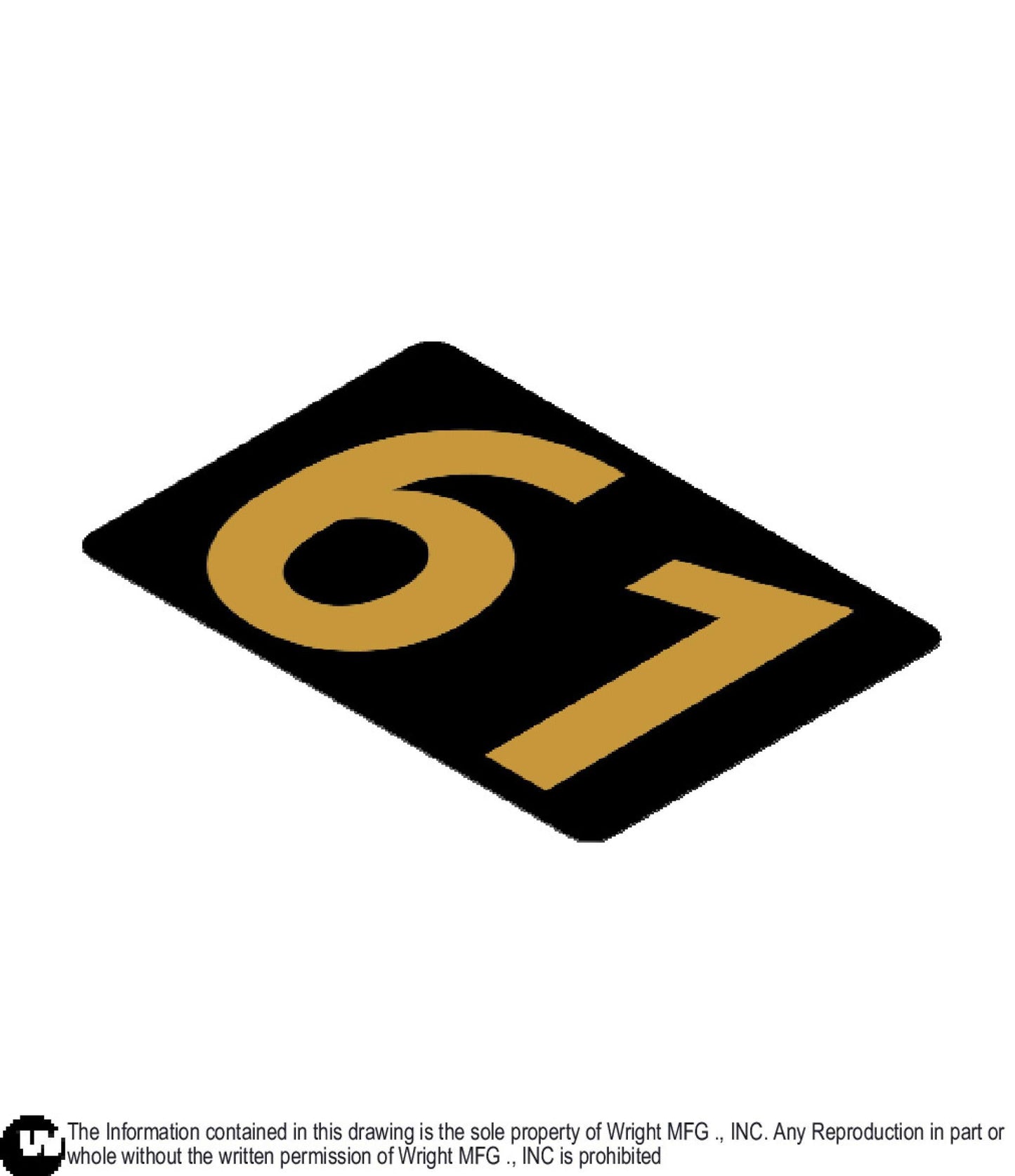 61" Deck Size Decal 76490012.