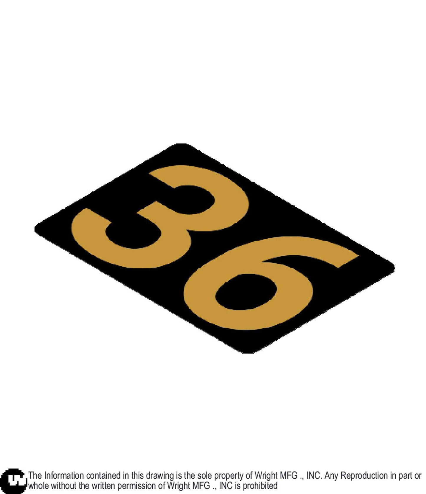 36" Deck Size Decal 76490015.