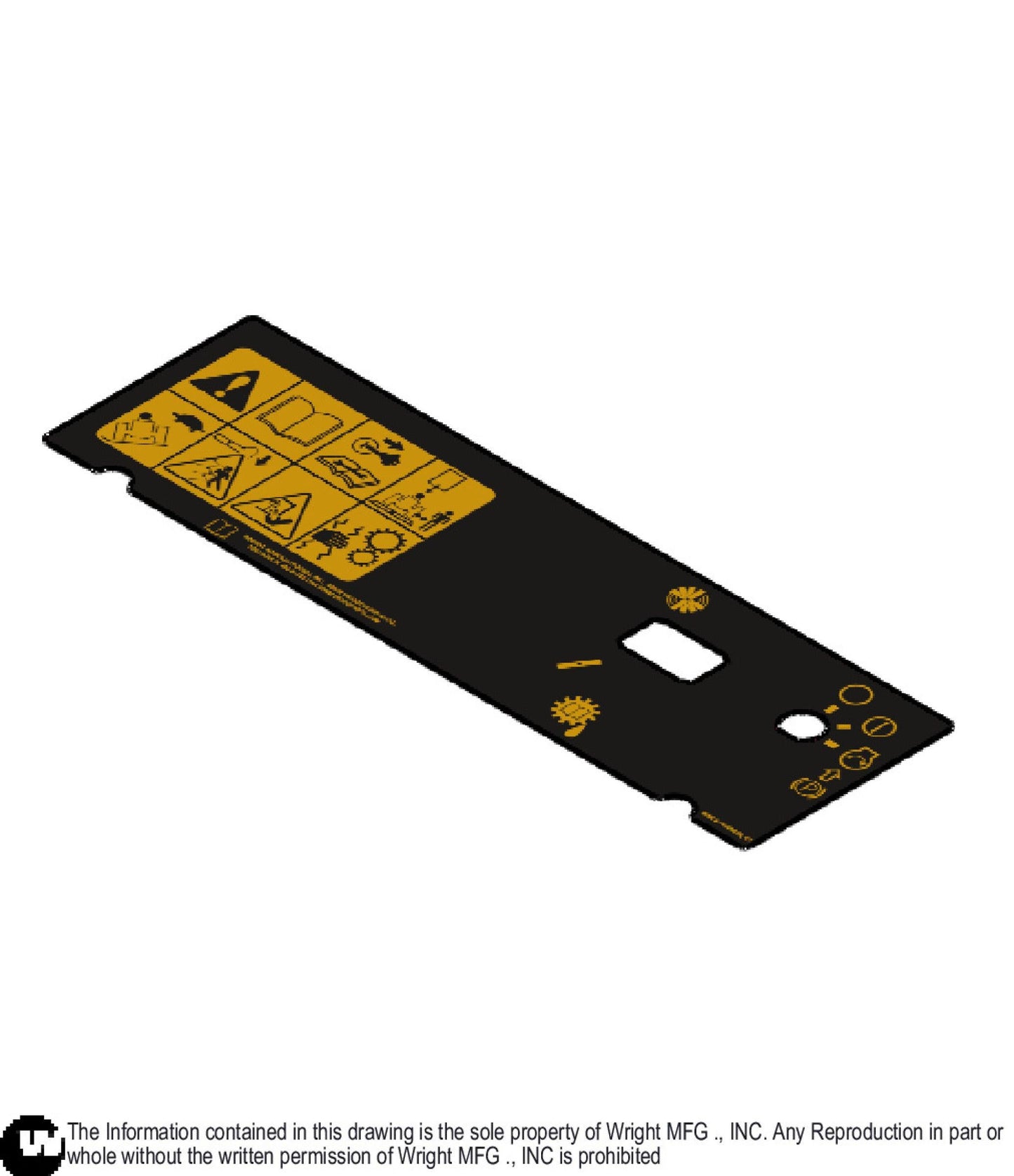 Stander CE Main Instrument Panel Decal 76490030.